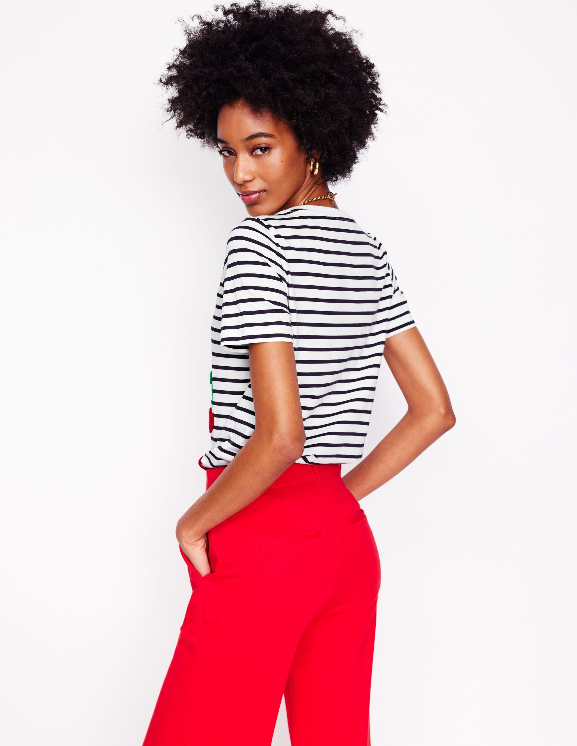  Relaxed Novelty T-Shirt-Ivory/French Navy, Cherries、mySite、ashleygrahame