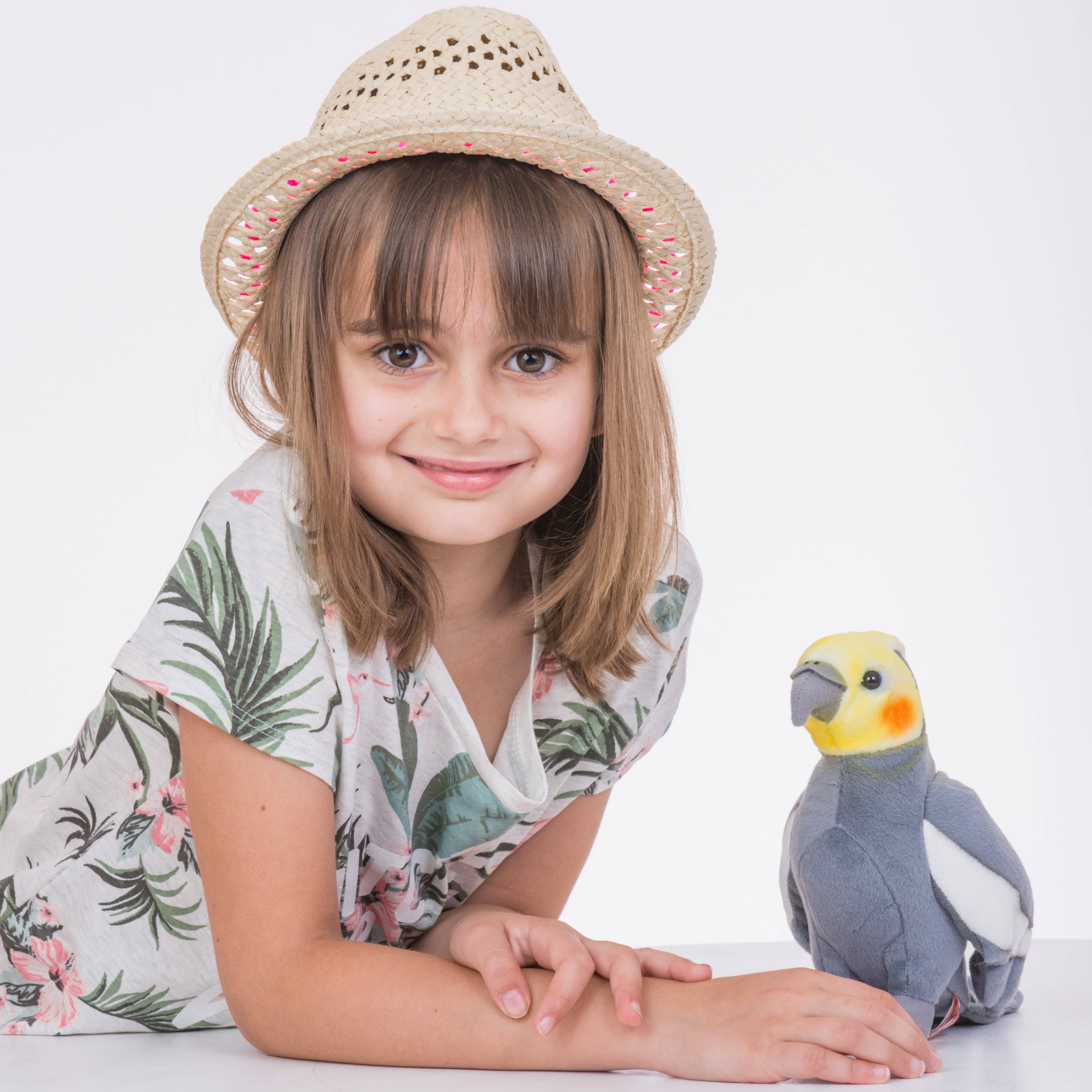 Plush Life-like Cockatiel 17 cm by Teddy Hermann、mySite、g9winljtr