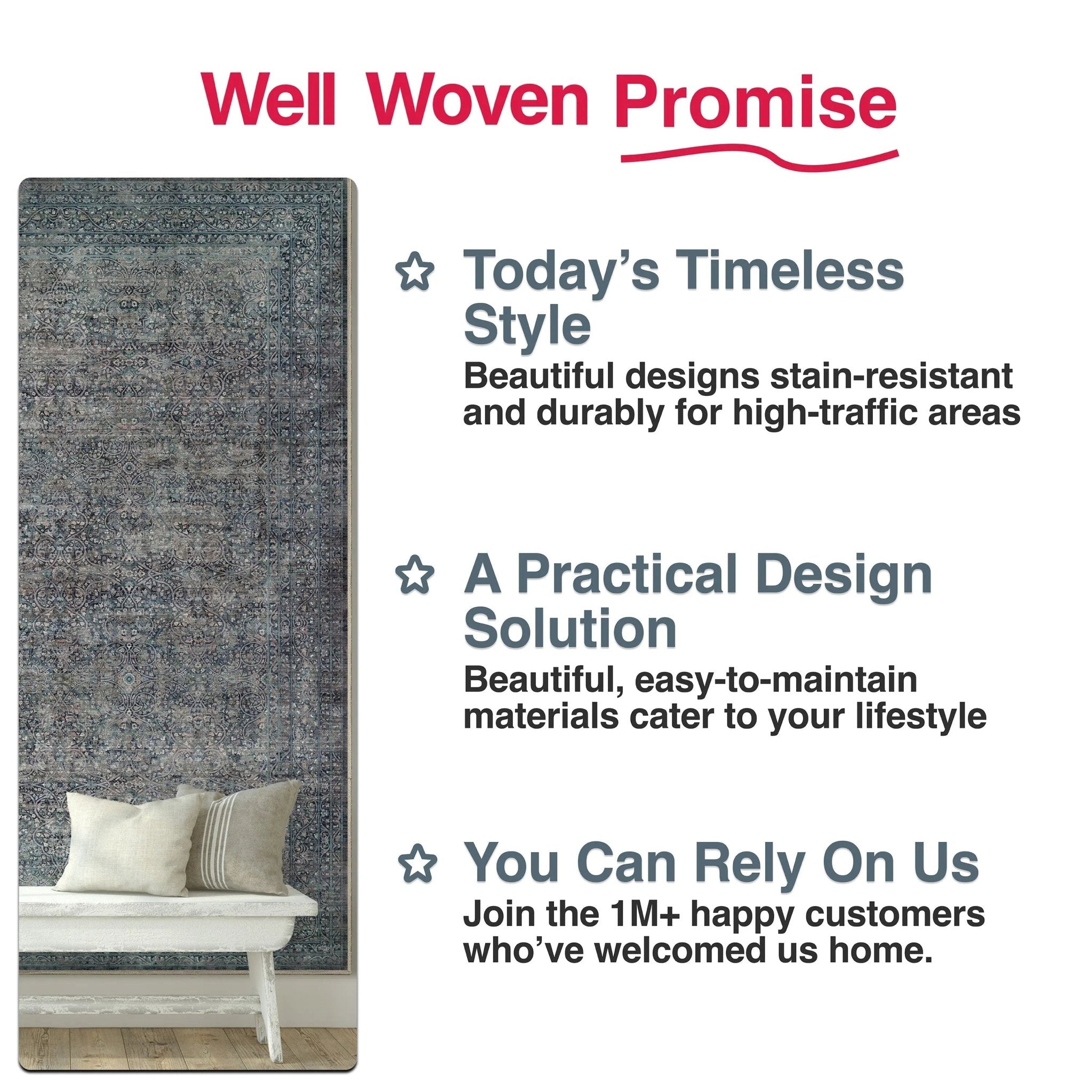 Juliette Vintage Persian Oriental Blue Flat-Weave Rug、mySite、gigharbornorthrealestate