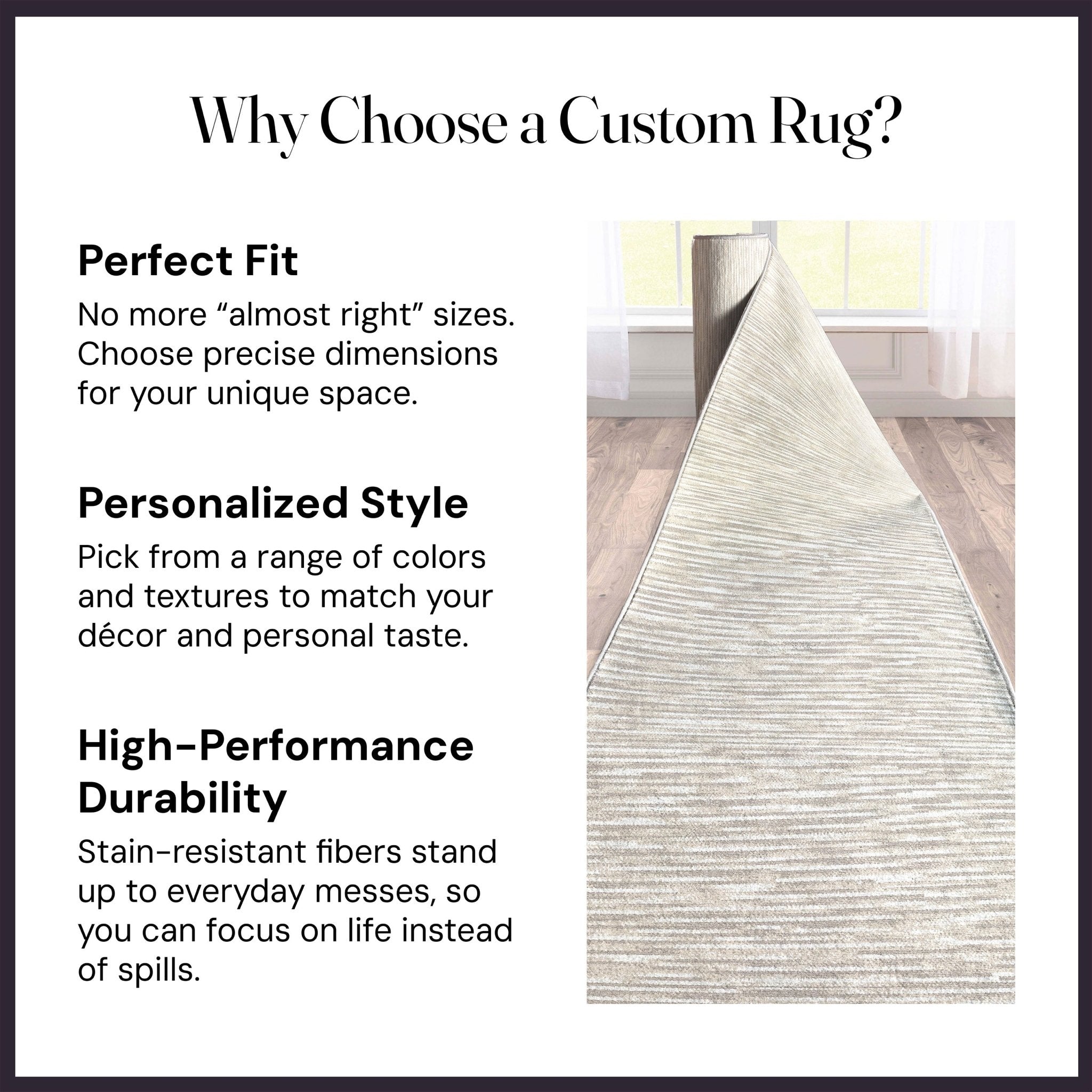 Custom Size Runner Striations Modern Striped Sandstone Elegance Choose Your Width x Choose Your Length Hallway Runner Rug、mySite、gigharbornorthrealestate