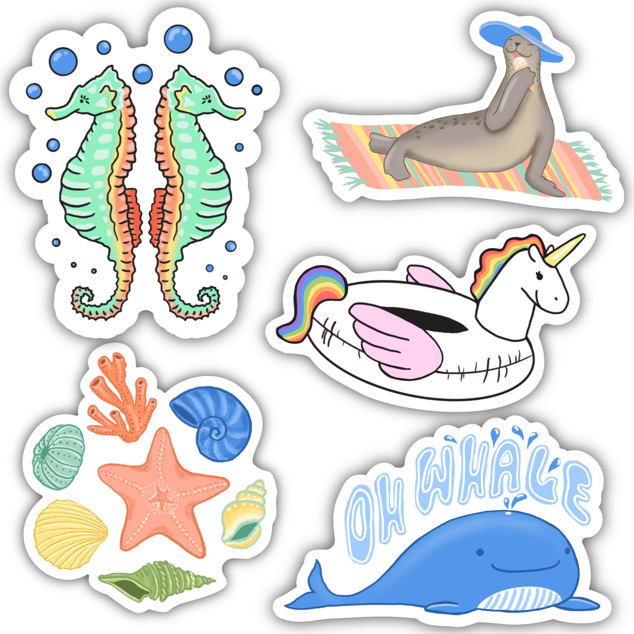  Summer Vibes Sticker 5 Pack、mySite、elrpsem3k