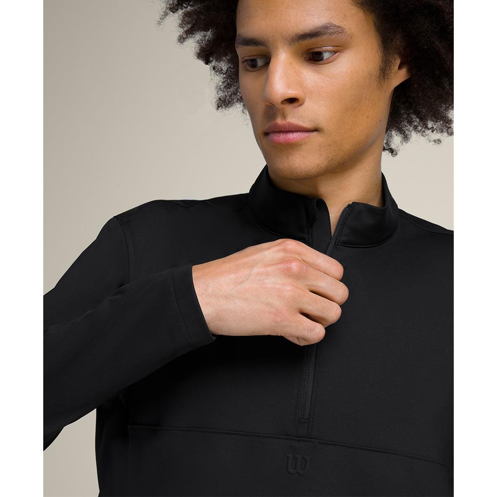 Wilson Men's Elevate Performance 1/2 Zip Longsleeve - Black、mySite、neckold