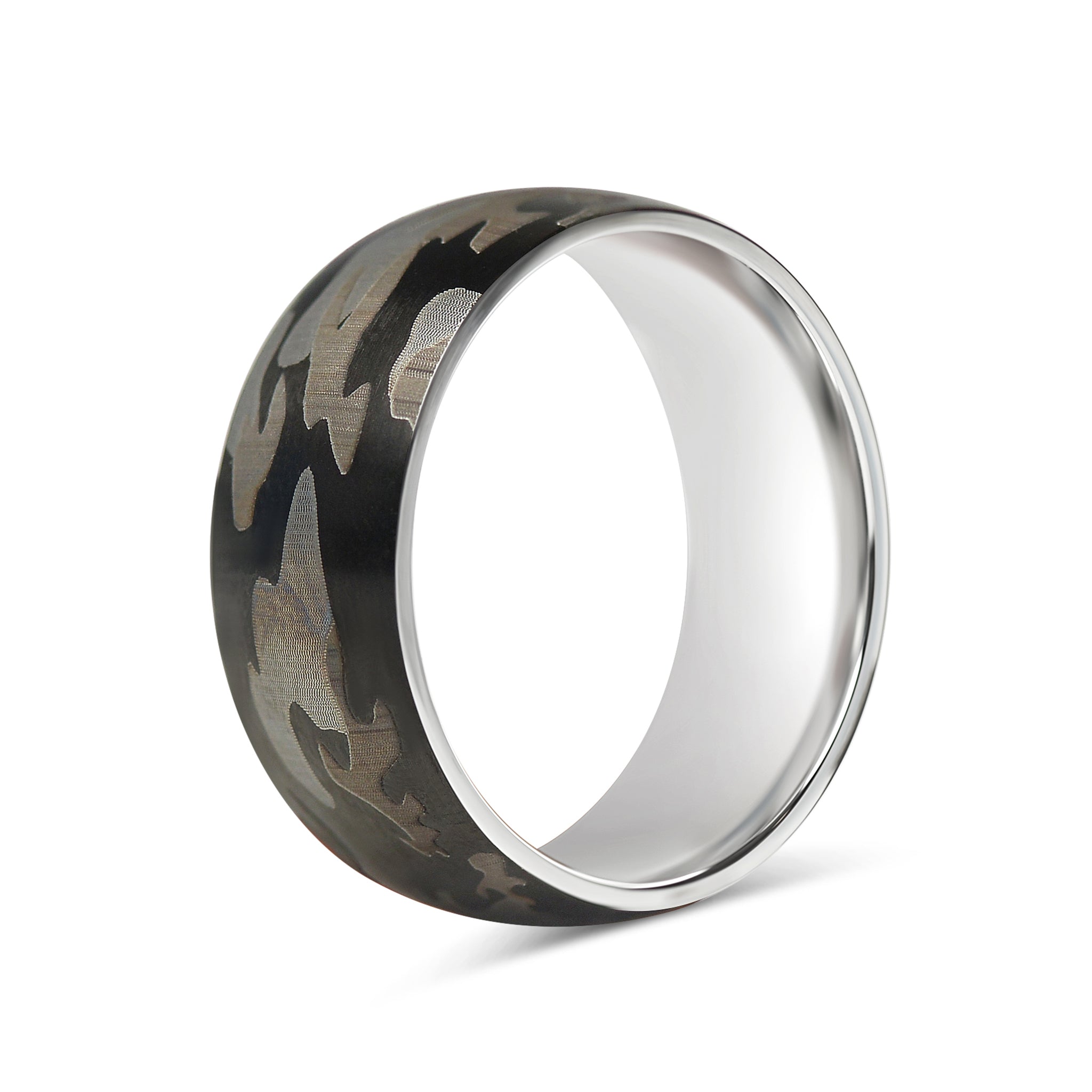 Stainless Steel Camouflage Blank Ring / CFR7017、mySite、dreamappss
