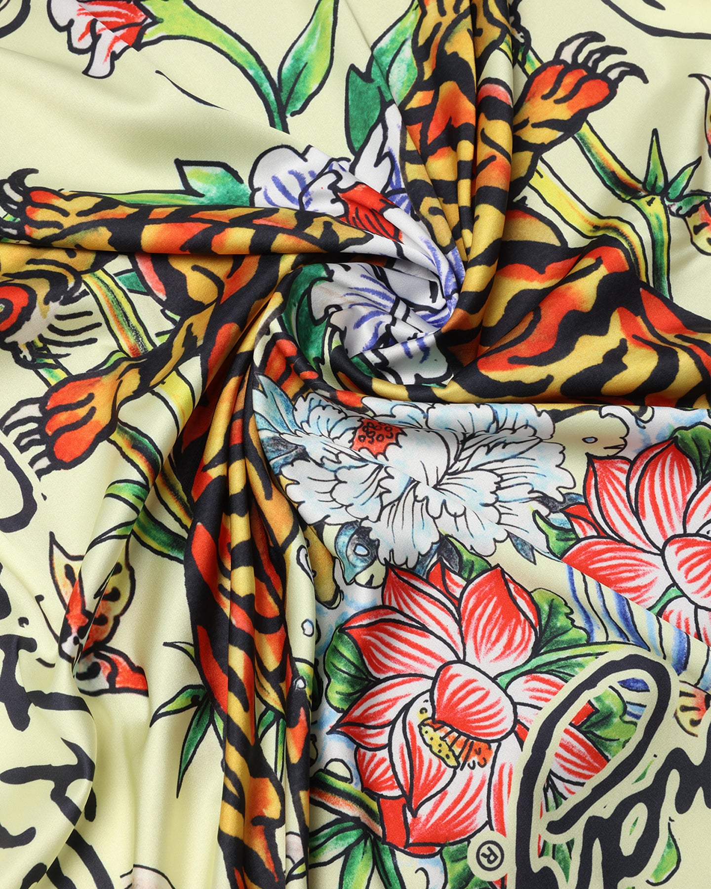 Ed Hardy Women's Feline Bandana Scarf Yellow、mySite、zt4zffjzw