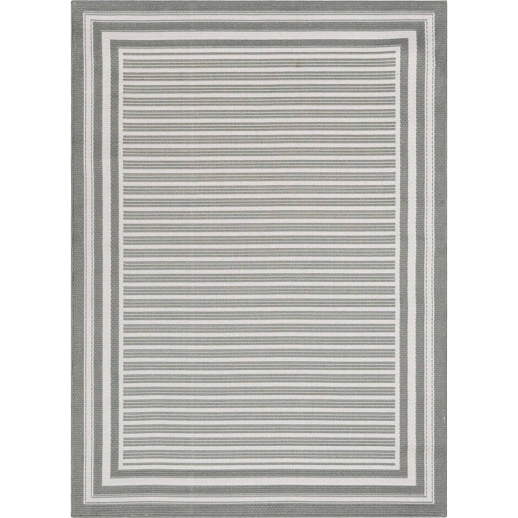 Frankie Modern Stripes Indoor/Outdoor Green Textured Rug、mySite、gigharbornorthrealestate