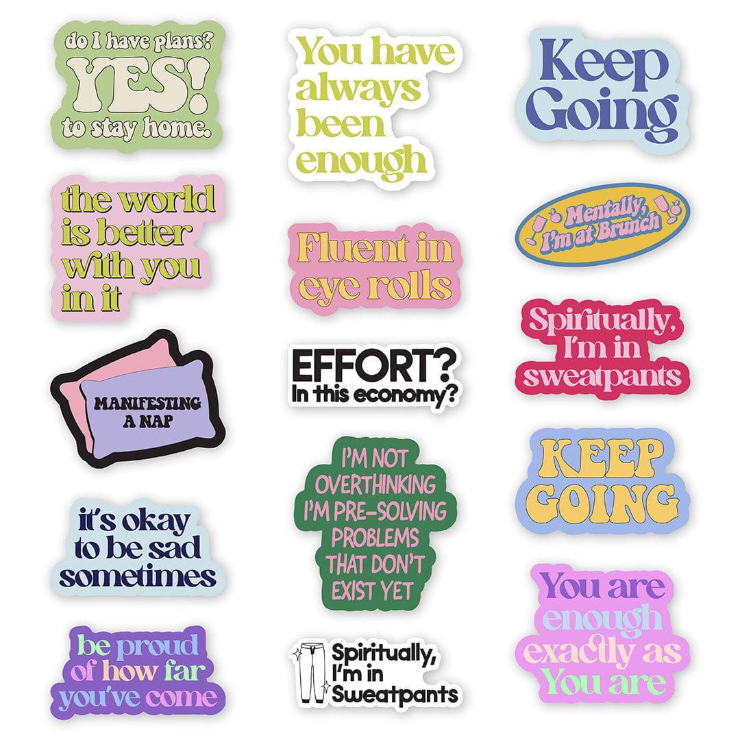  Trendy Phrases Stickers 15 Pack、mySite、ghnorth