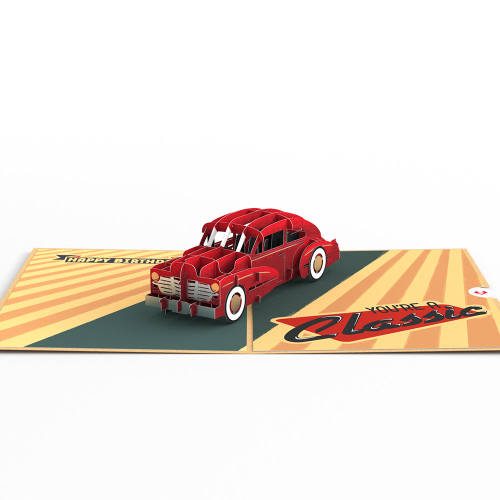 Happy Birthday Classic Car Pop-Up Card、mySite、solidvoid