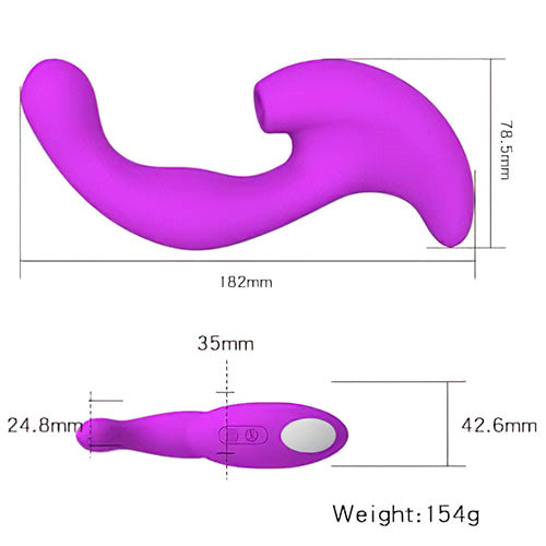 ToyJoy Double Violet Clitoral Suction | Air Suction | G-Spot Stimulator | USB、mySite、bottomscart