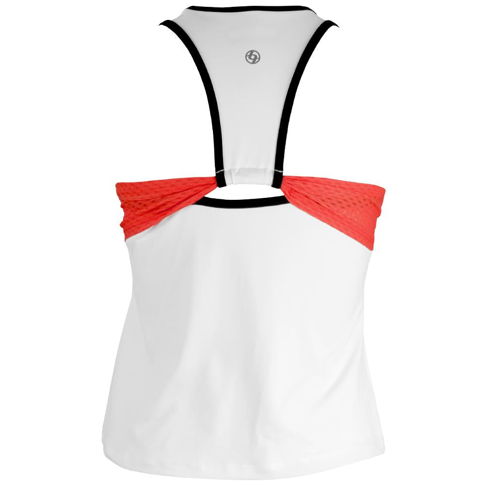 Lija Women's We Are The Champions Star Tank - White/Cayenne