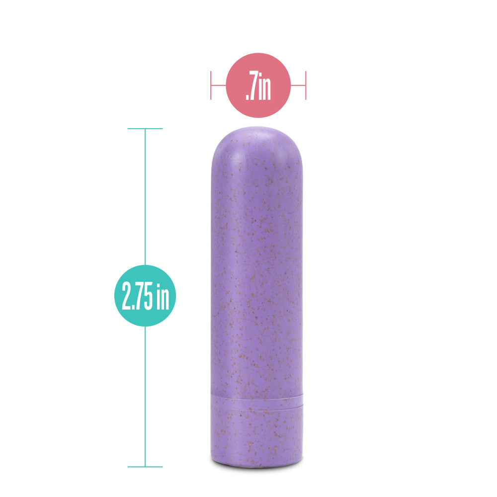 Gaia® By Blush | Eco Rechargeable: Plant-Based 3 Smooth Multispeed Bullet Vibrator in Lilac - Made from Sustainable BioFeel™、mySite、bottomscart