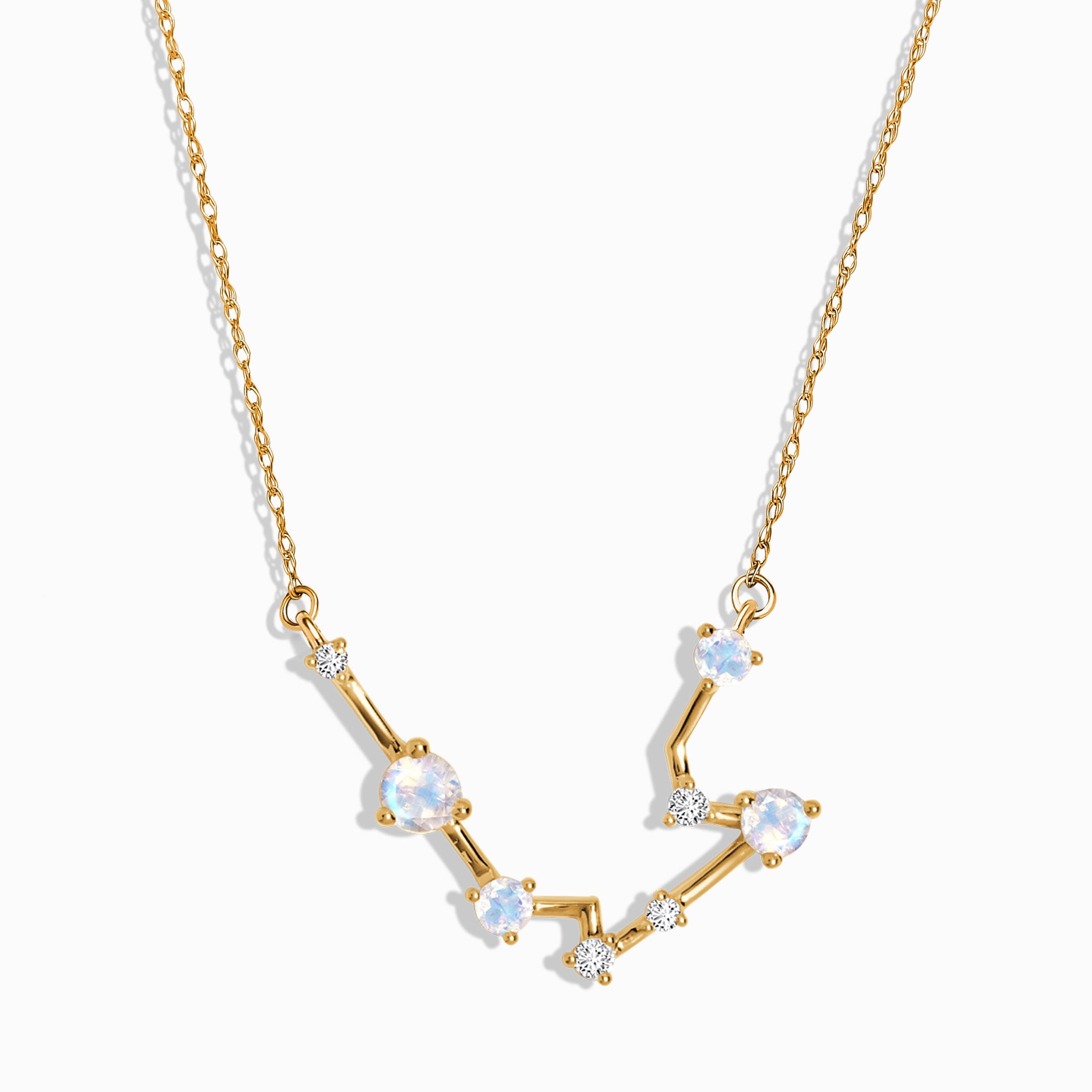 Moonstone Diamond Necklace - Aquarius Zodiac Constellation、mySite、hinf8tx79