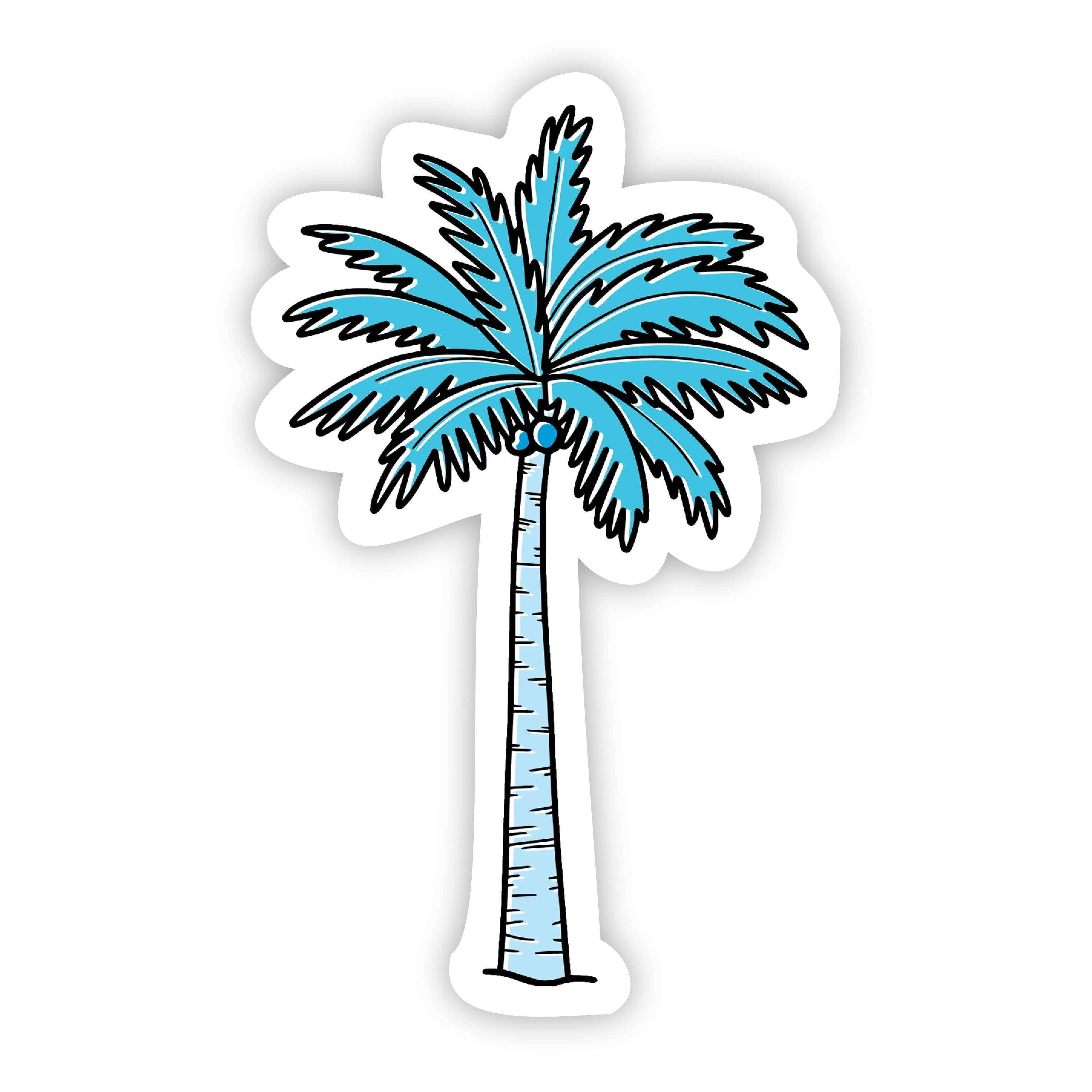  Palm Tree Blue Aesthetic Sticker、mySite、elrpsem3k
