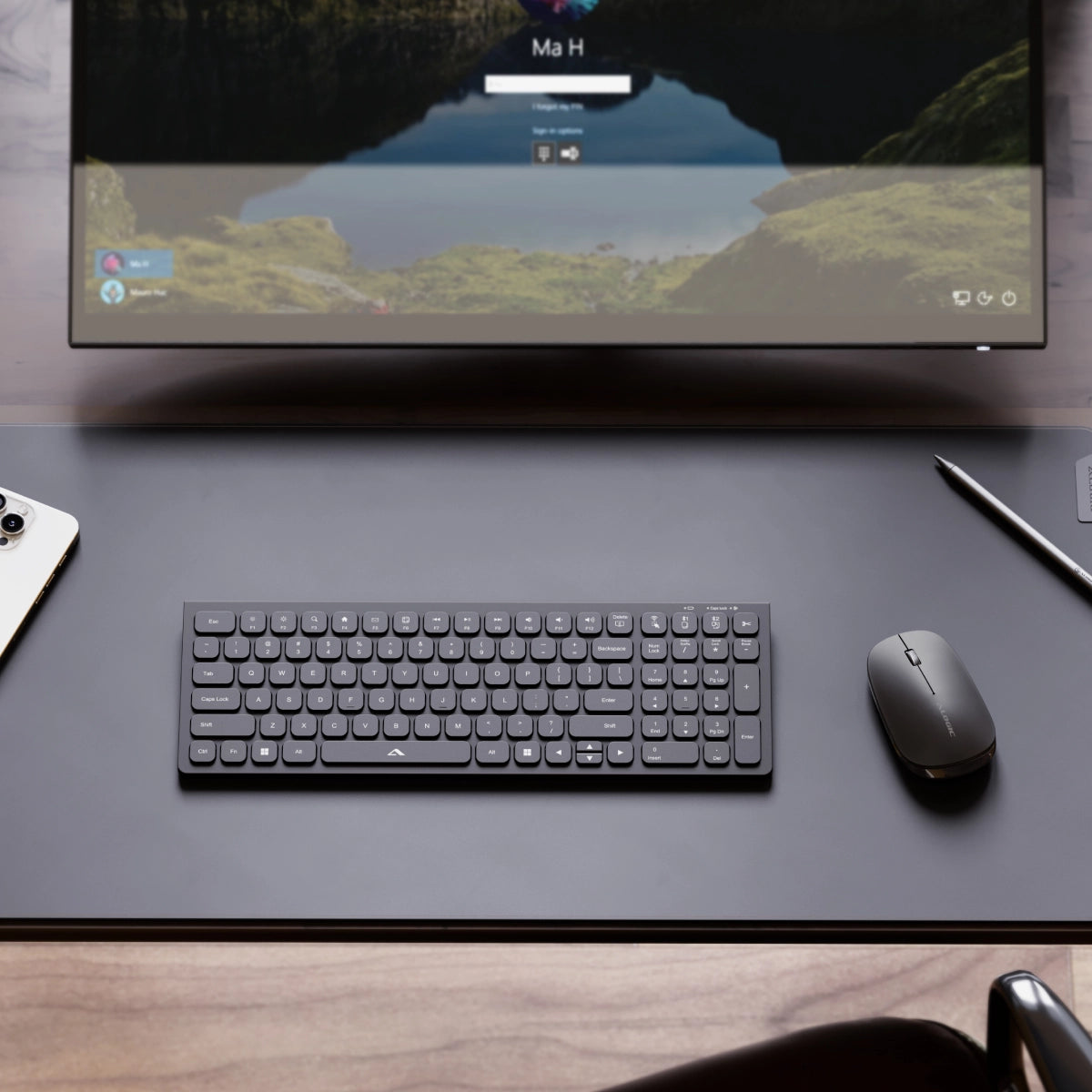 Echelon USB-C Compact Rechargeable Wireless Mouse and Keyboard Combo for Windows、mySite、fannypackpong