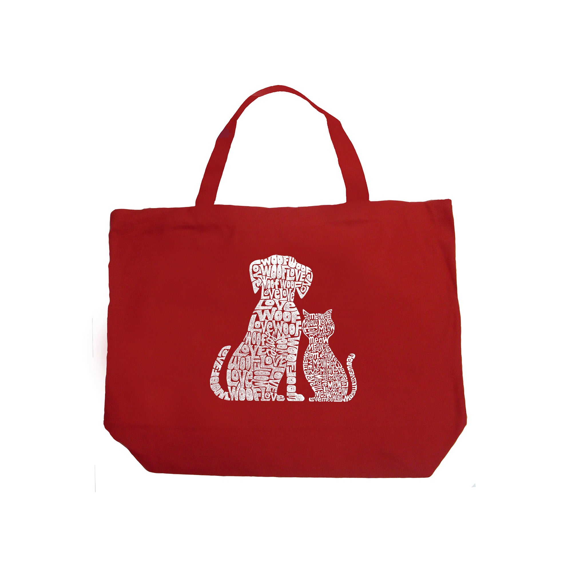Dogs and Cats - Large Word Art Tote Bag、mySite、camillekostekn