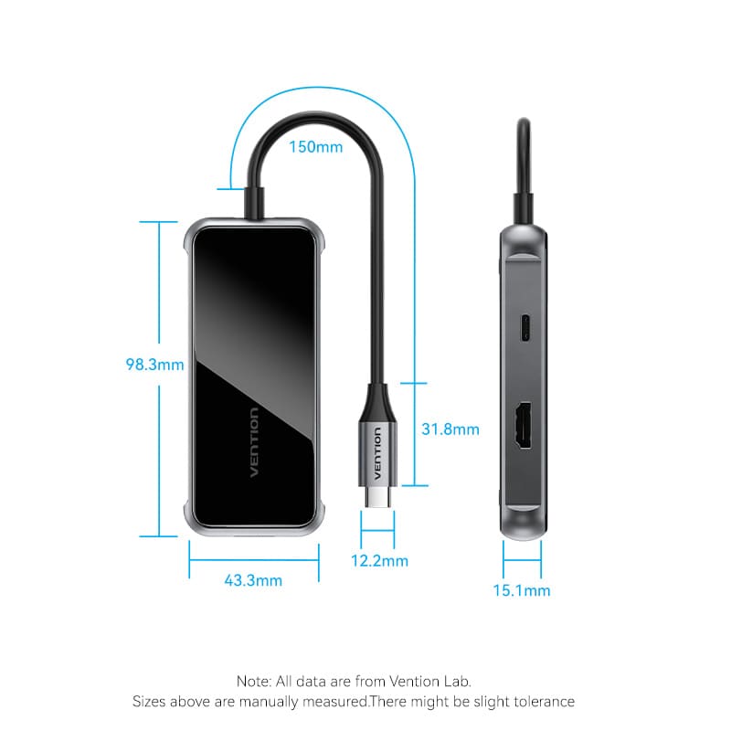 Vention 7-in-1 USB-C Docking Station、mySite、fannypackpong