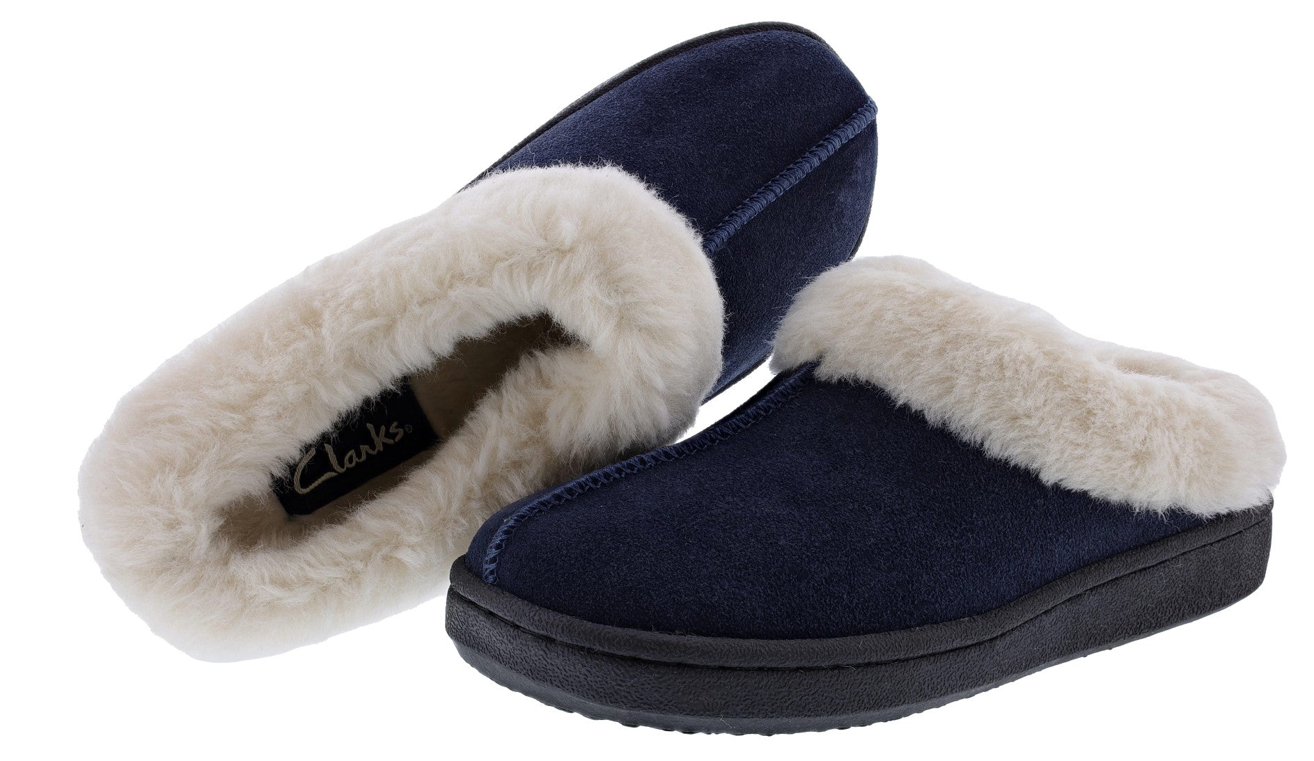 Clarks Women's JMS0587 Suede Indoor & Outdoor House Slippers、mySite、dreamappss