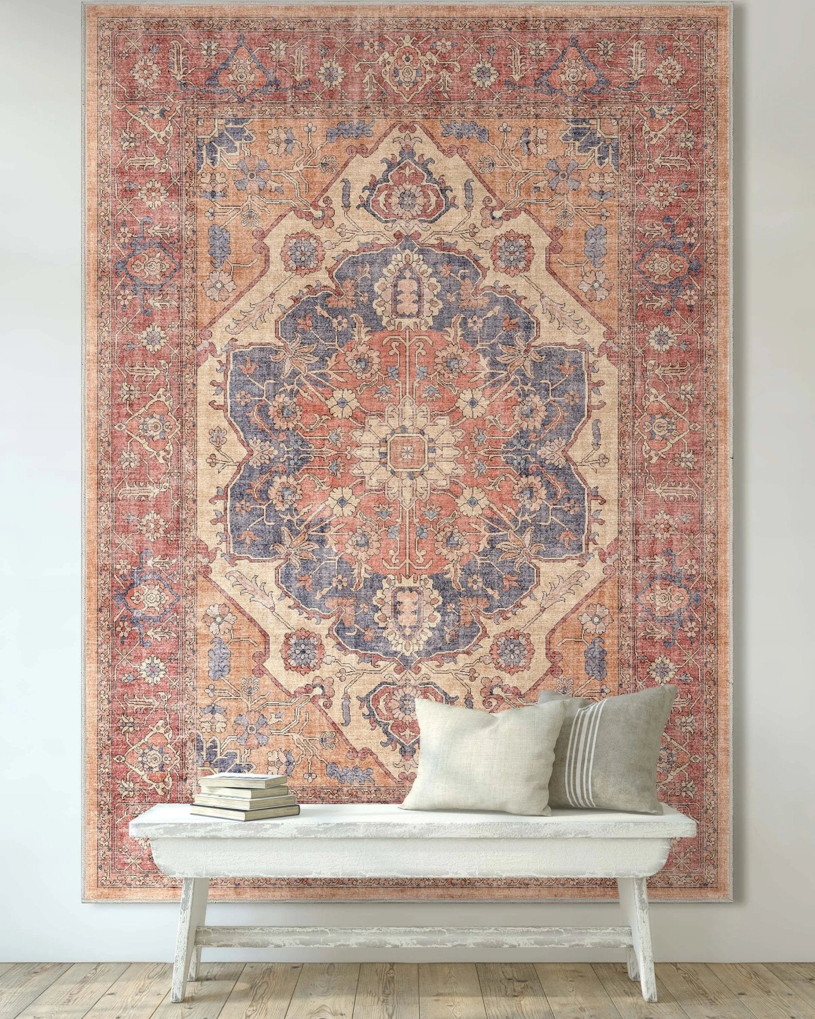 Antigua Vintage Persian Oriental Flat-Weave Rug、mySite、gigharbornorthrealestate