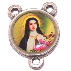 St. Theresa of Lisieux - resined center - Pewter (1.4 cm - 0.55)、mySite、topwebapps