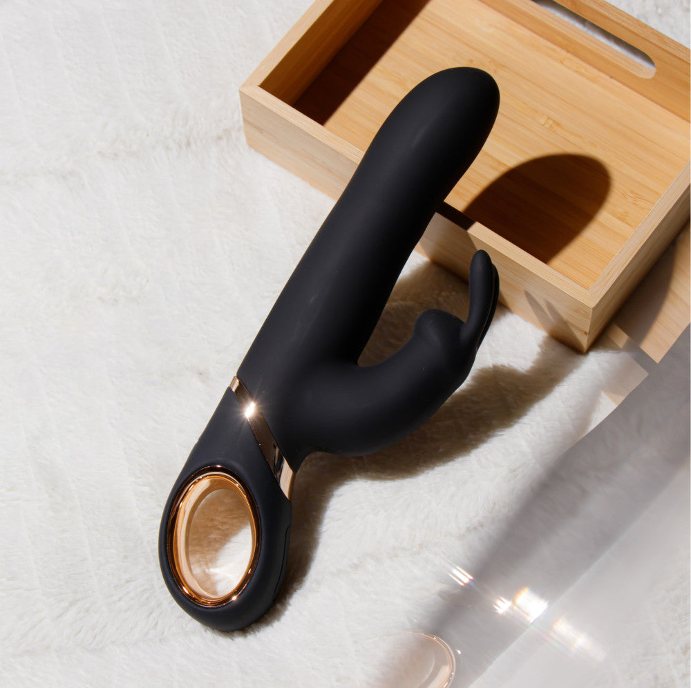 Blush Victoria G-Spot Black 9-Inch Rabbit Loop Handle Vibrator、mySite、bottomscart
