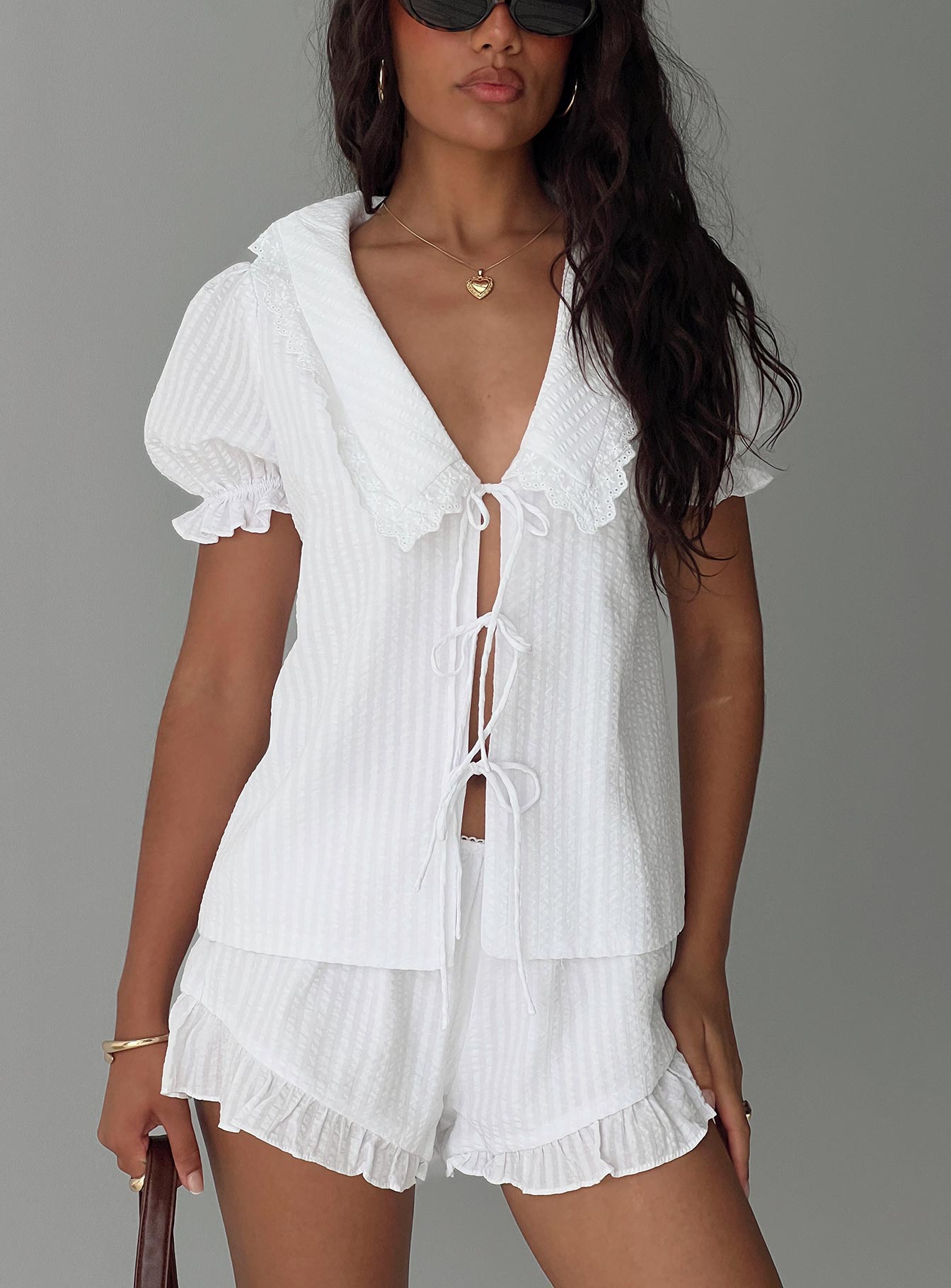 Eternal Sun Collared Set White、mySite、solidvoid