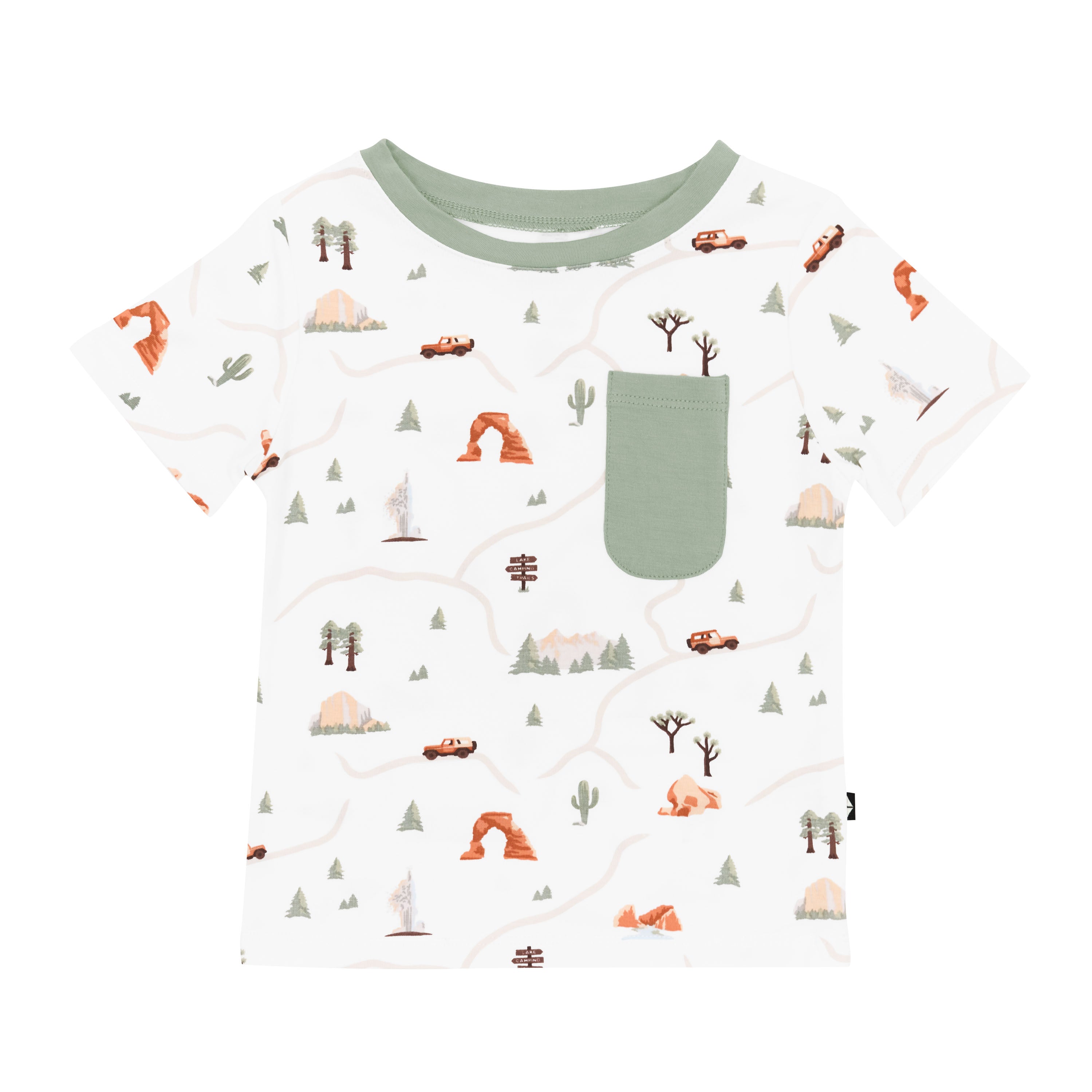  Toddler Crew Neck Tee in Road Trip、mySite、layawaytickets