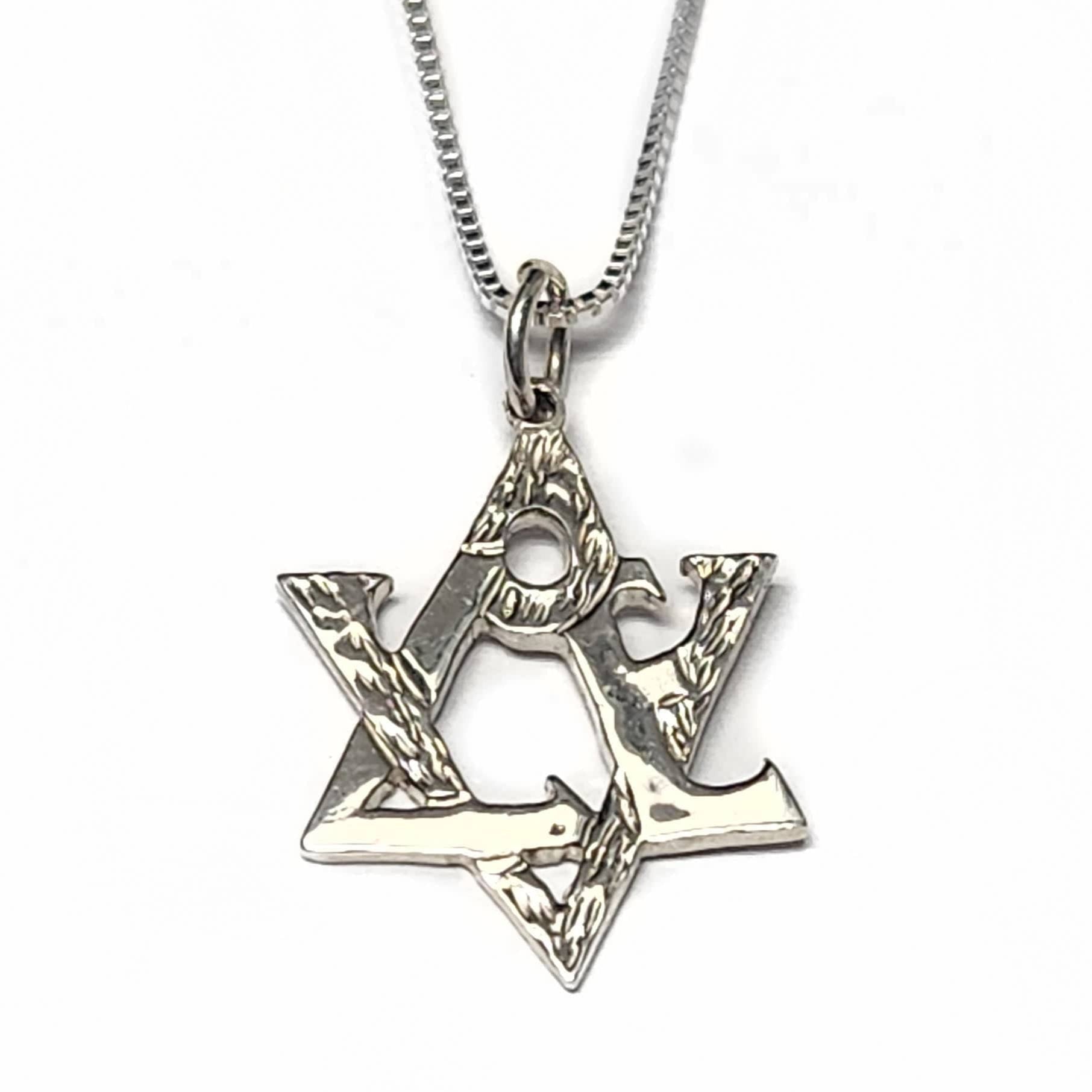 Abstract Love Star of David Necklace - Sterling Silver、mySite、topwebapps