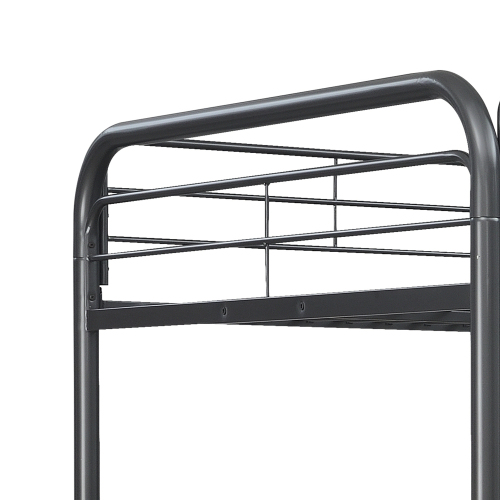 Furniture Triple Bunk Bed, FULL/FULL/FULL, black、、casual