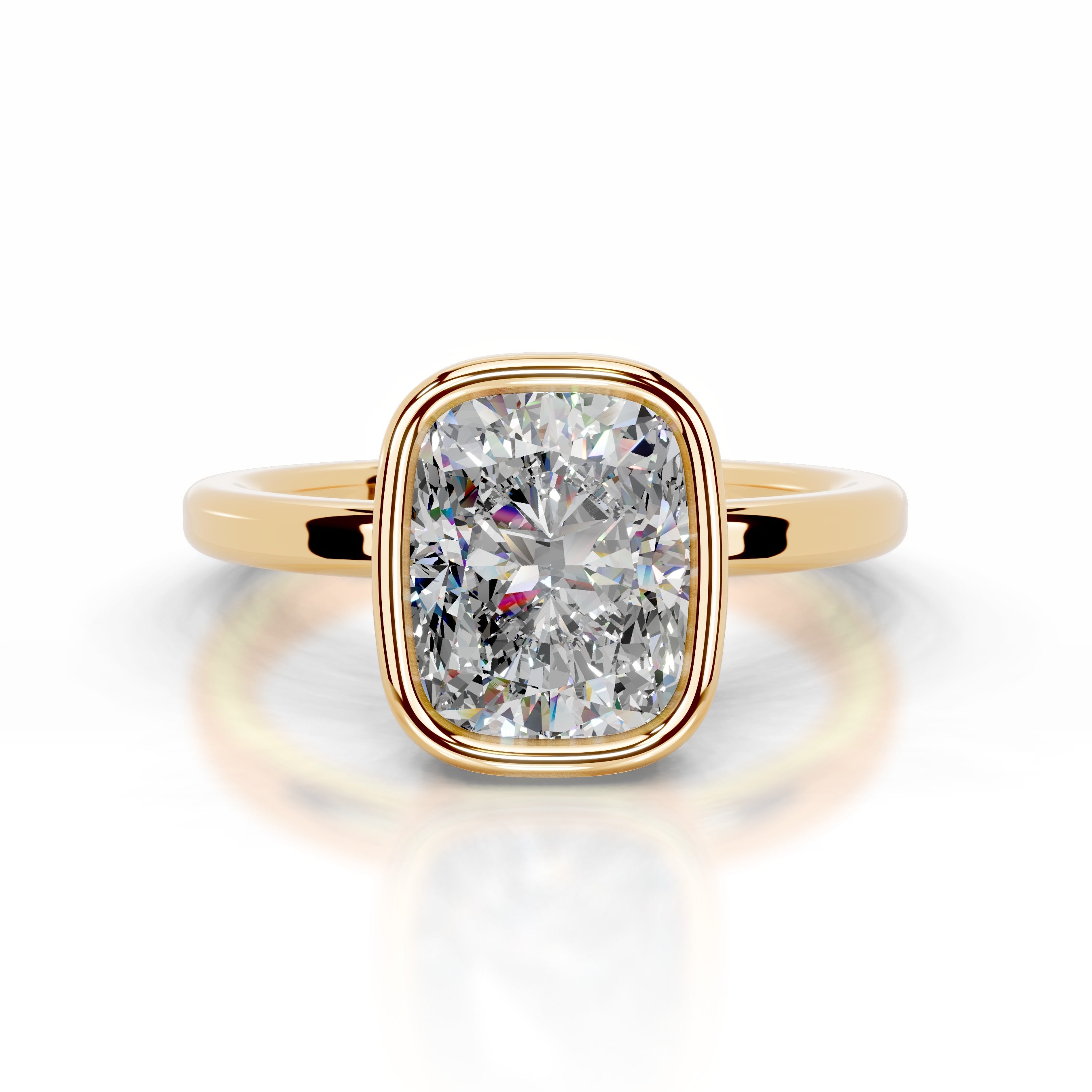 Dima Moissanite Ring - 18K Yellow Gold、mySite、hinf8tx79