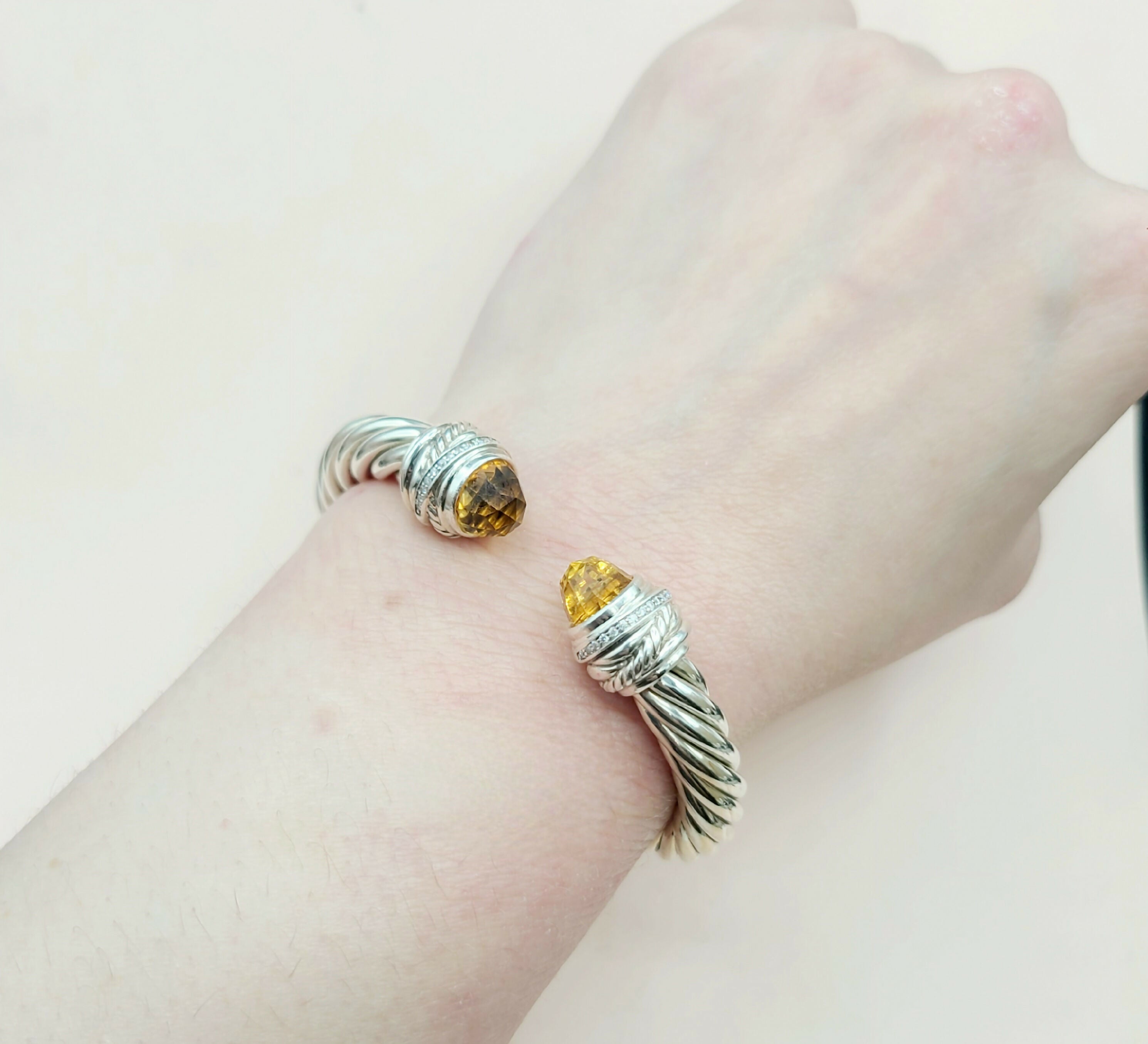 David Yurman Crossover Bracelet 8.5mm Citrine & Diamonds、mySite、hinf8tx79