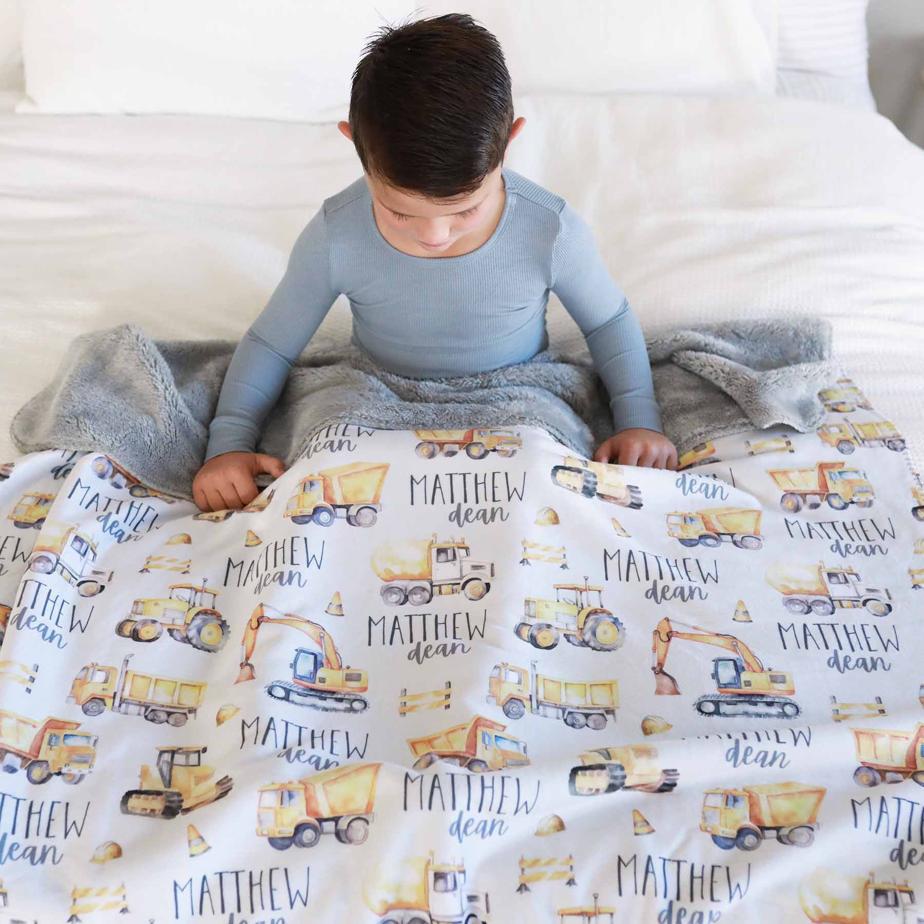  Personalized Fuzzy Kids Blanket | Road Work、mySite、layawaytickets