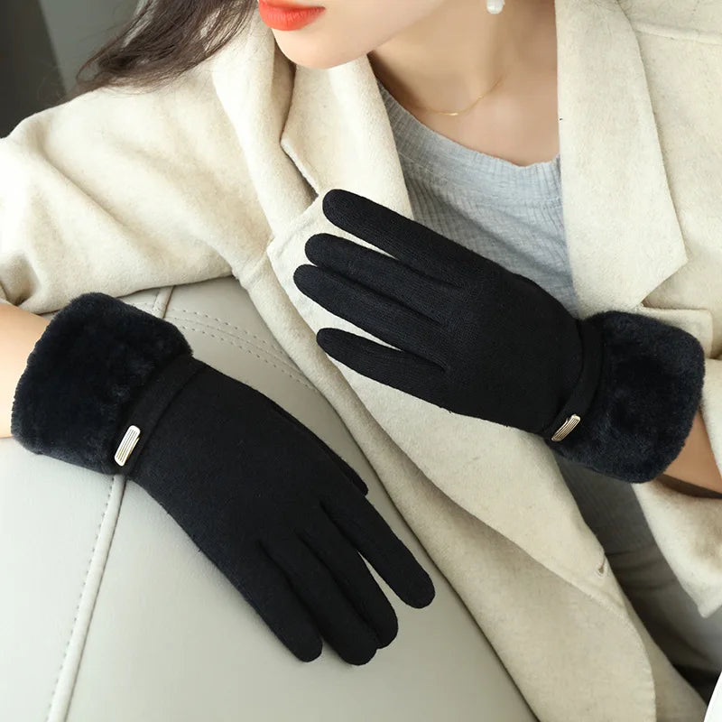  Faux Fur Gloves (Black)、mySite、merchandisen