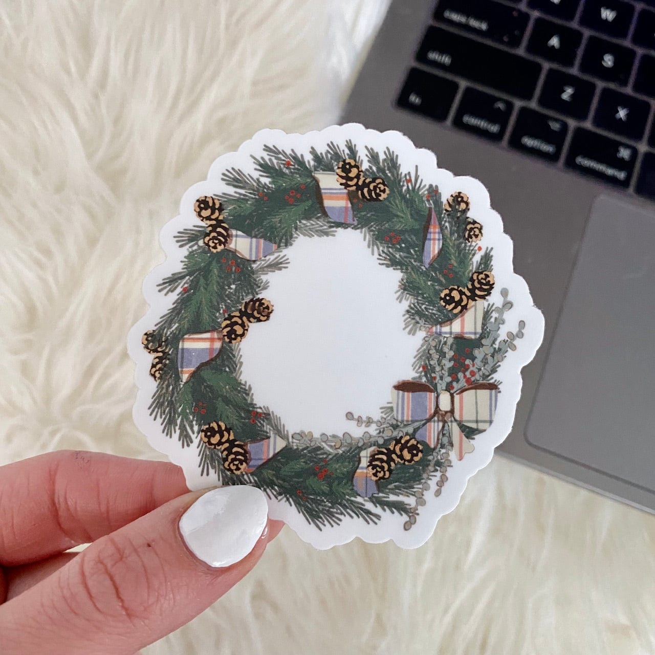 Holiday Wreath Sticker、mySite、ghnorth