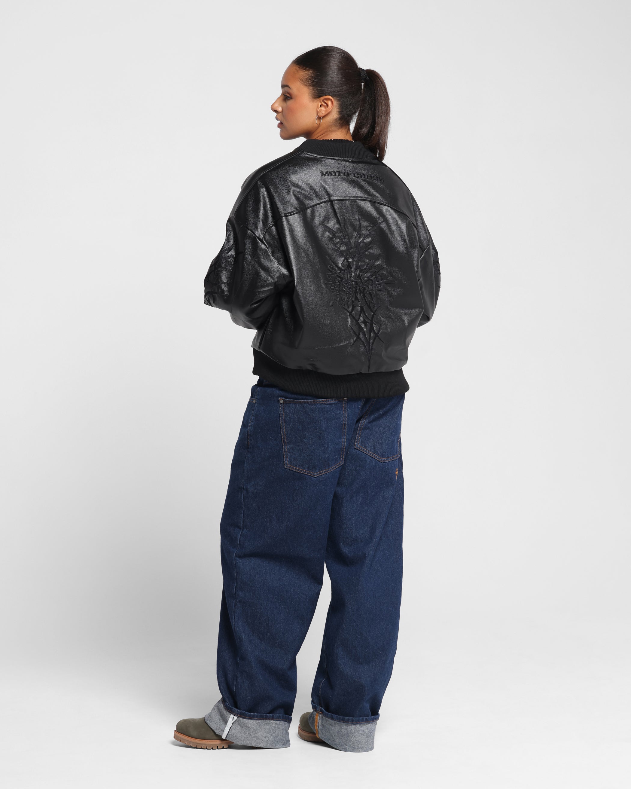 Loiter Tokyo Drift Vegan Leather Jacket Black、mySite、zt4zffjzw