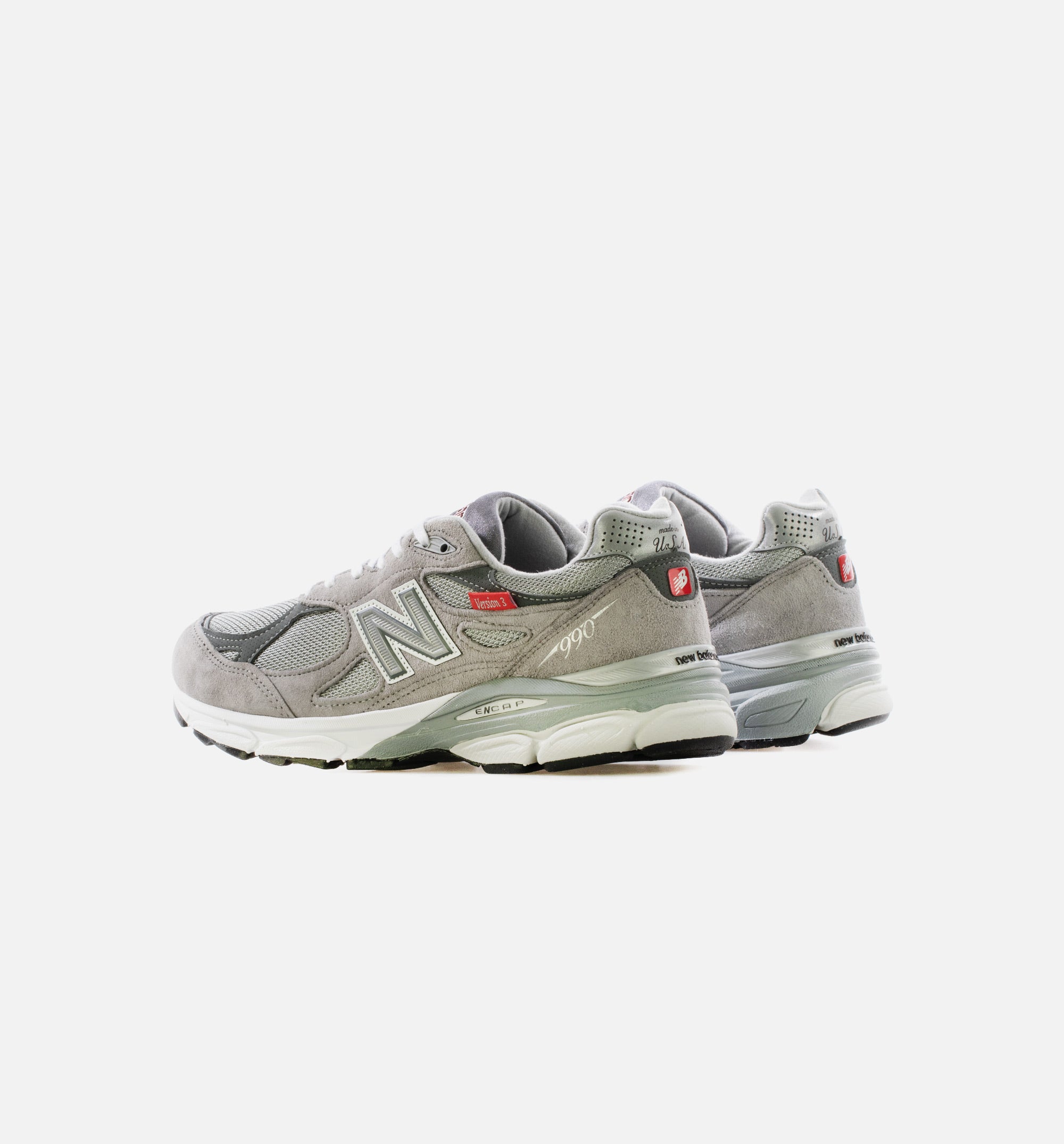 Made in USA 990v3 Mens Running Shoe - Grey/White/Red、mySite、dreamappss