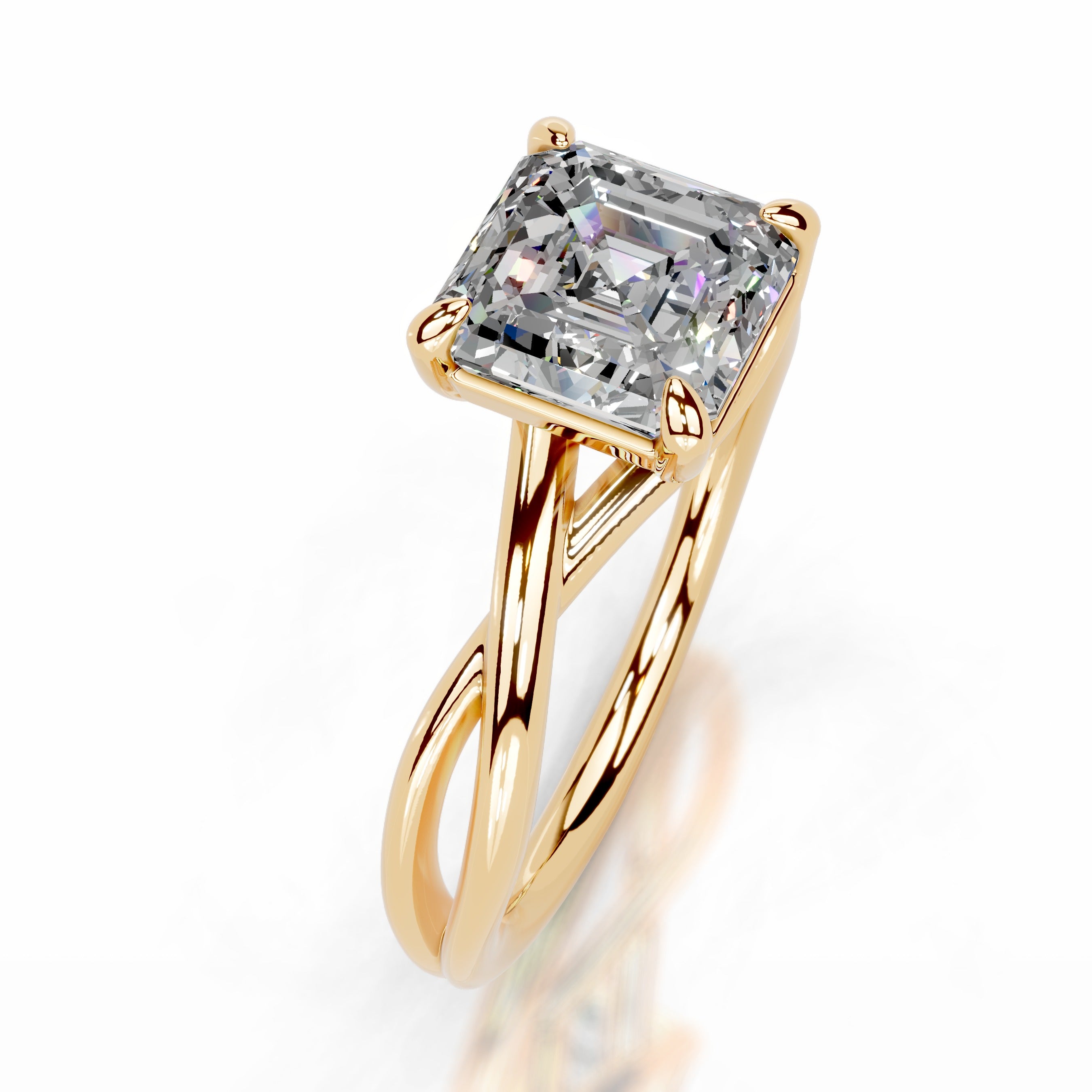 Billie Moissanite Ring - 18K Yellow Gold、mySite、hinf8tx79