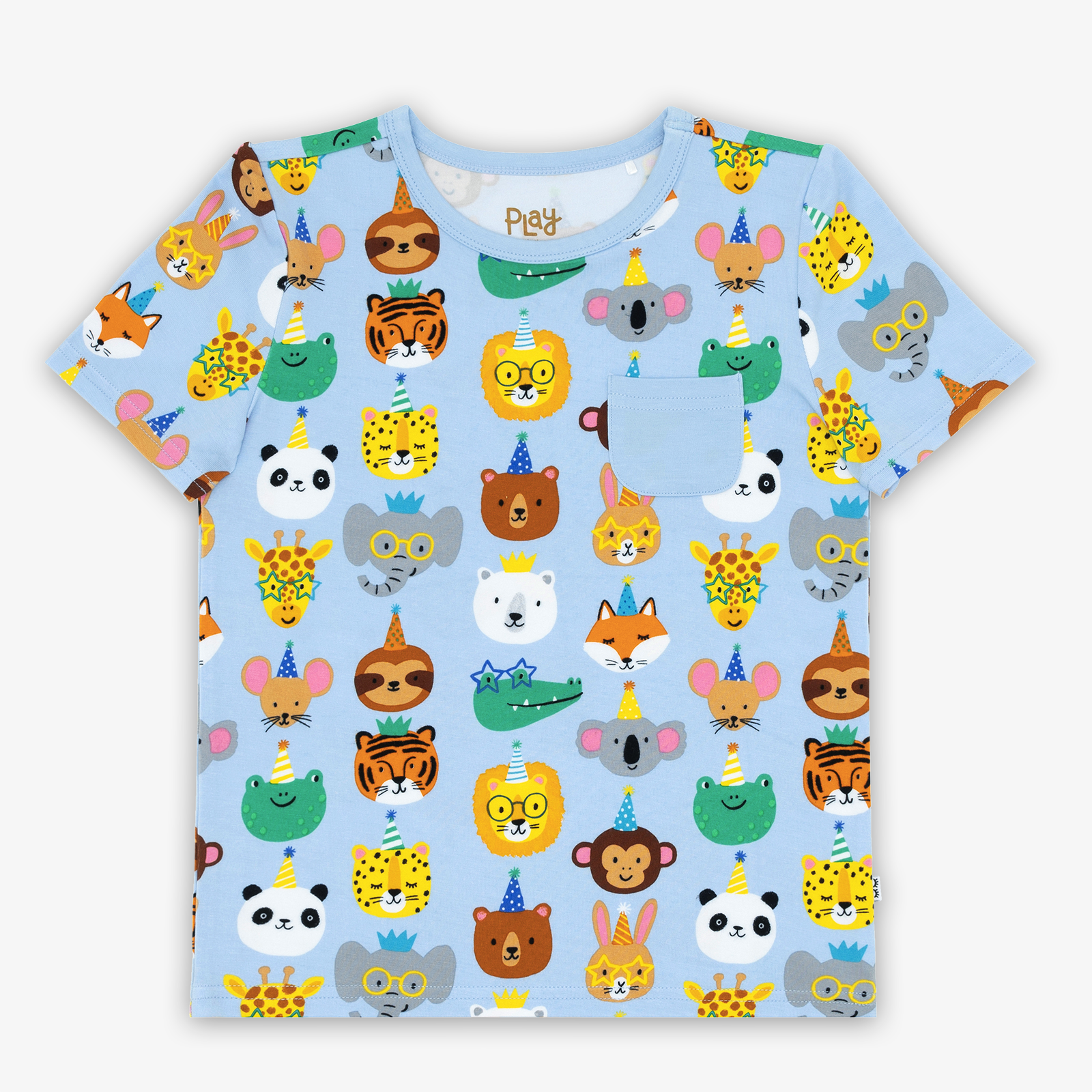 Blue Party Pals Pocket Tee、mySite、g9winljtr