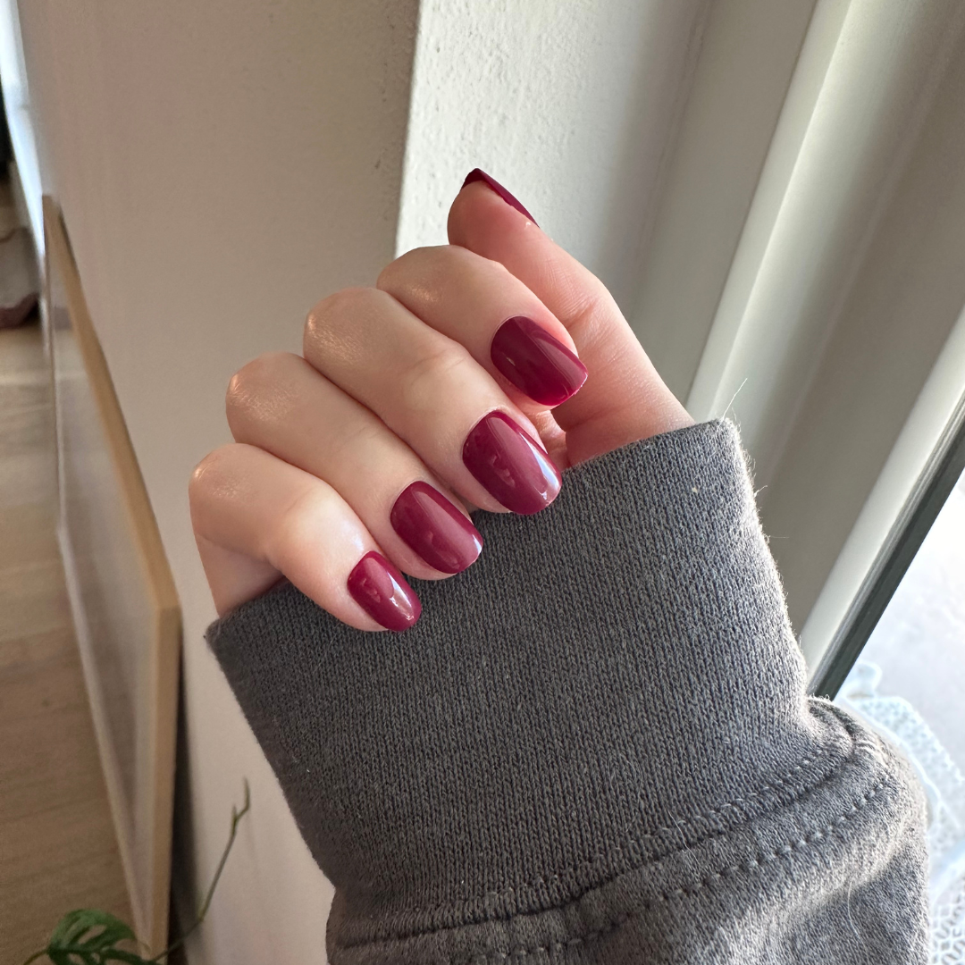 Mulberry | Extra Short | Squoval - Tab Press-On、mySite、solidvoid