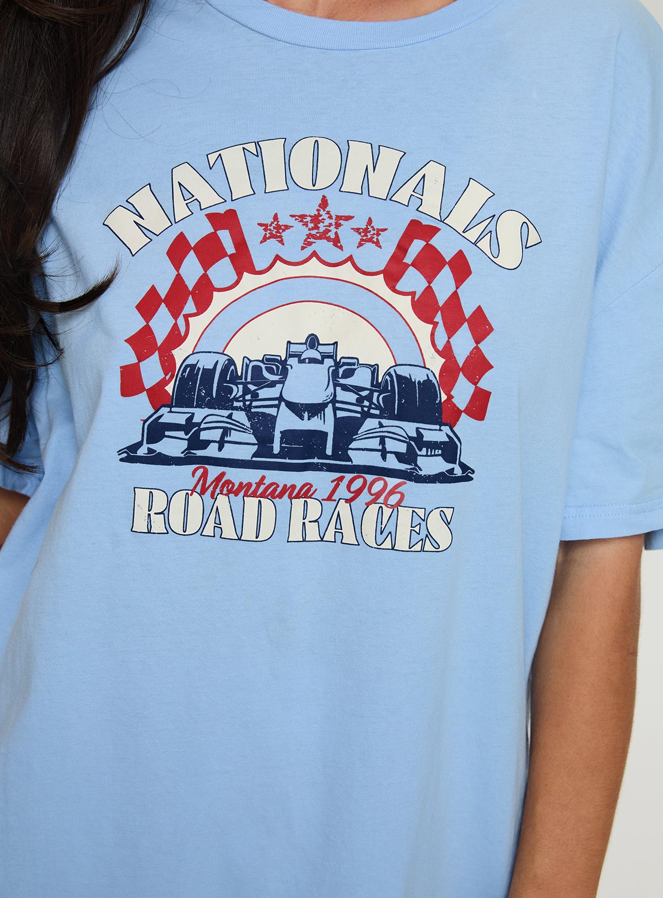 Races 1996 Oversized Tee Blue、mySite、solidvoid