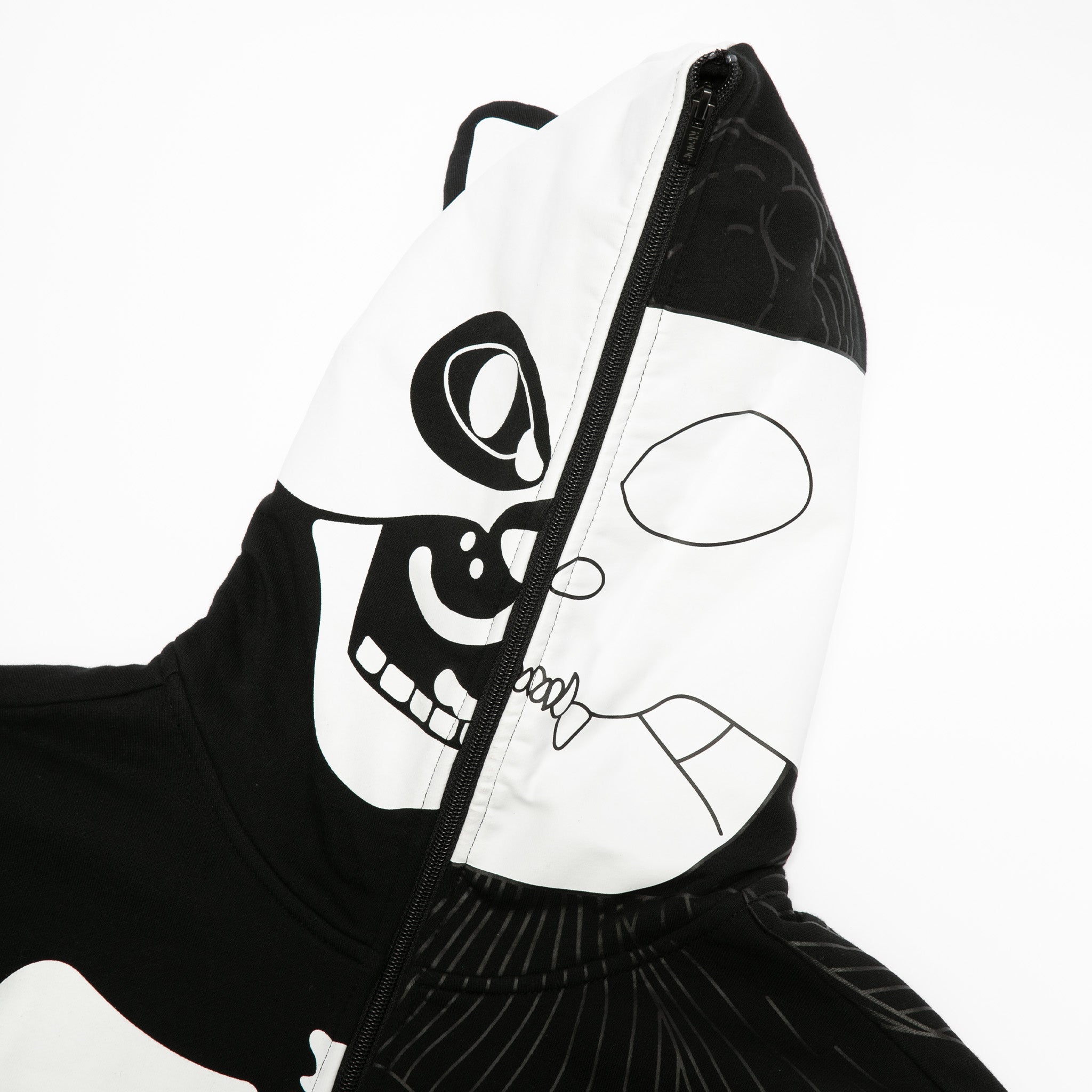  Skelly Anatomy Full Zip Hoodie (Black/White)、mySite、merchandisen