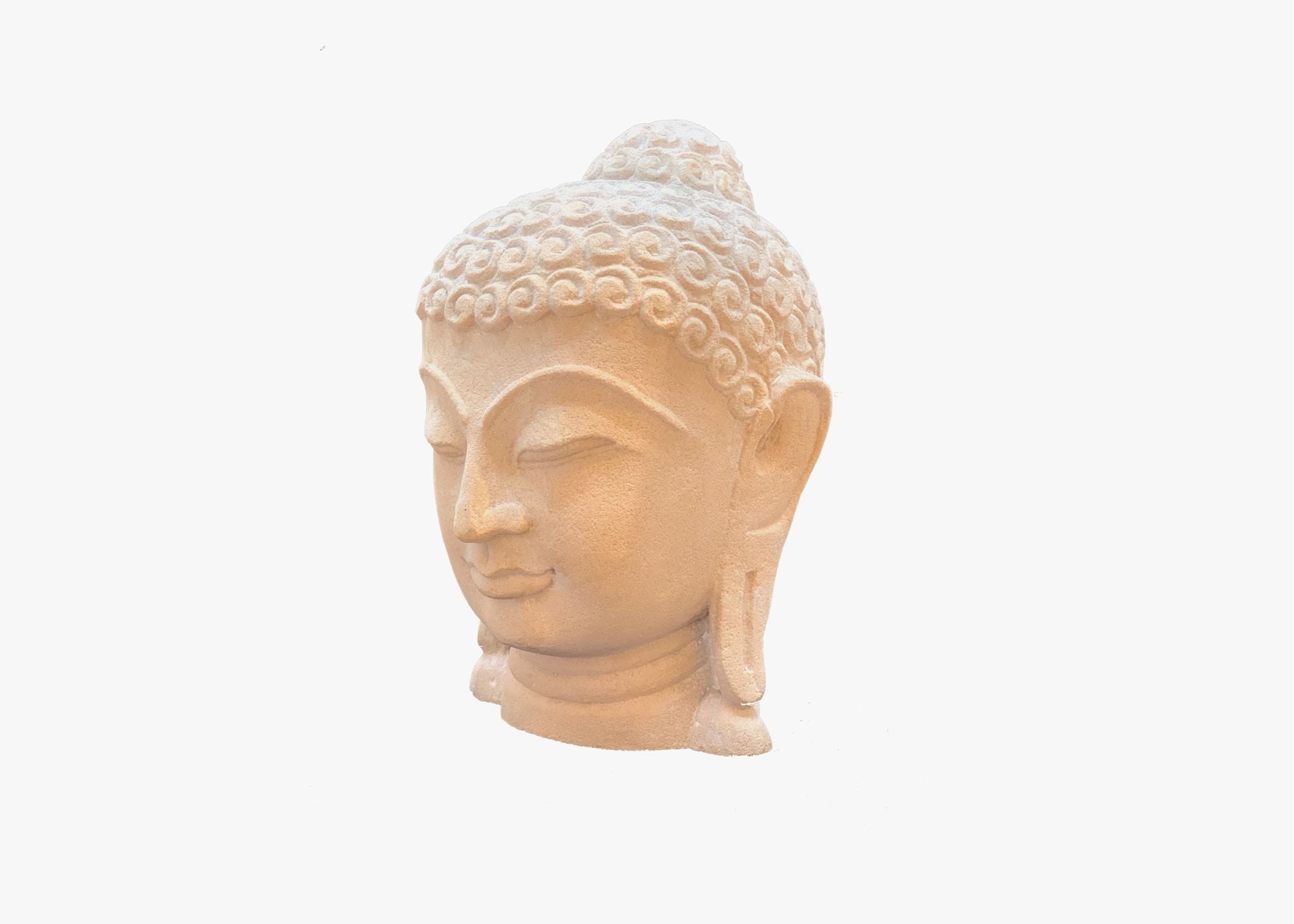 Buddha Head - Sandstone (Medium, 16cm)、mySite、topwebapps