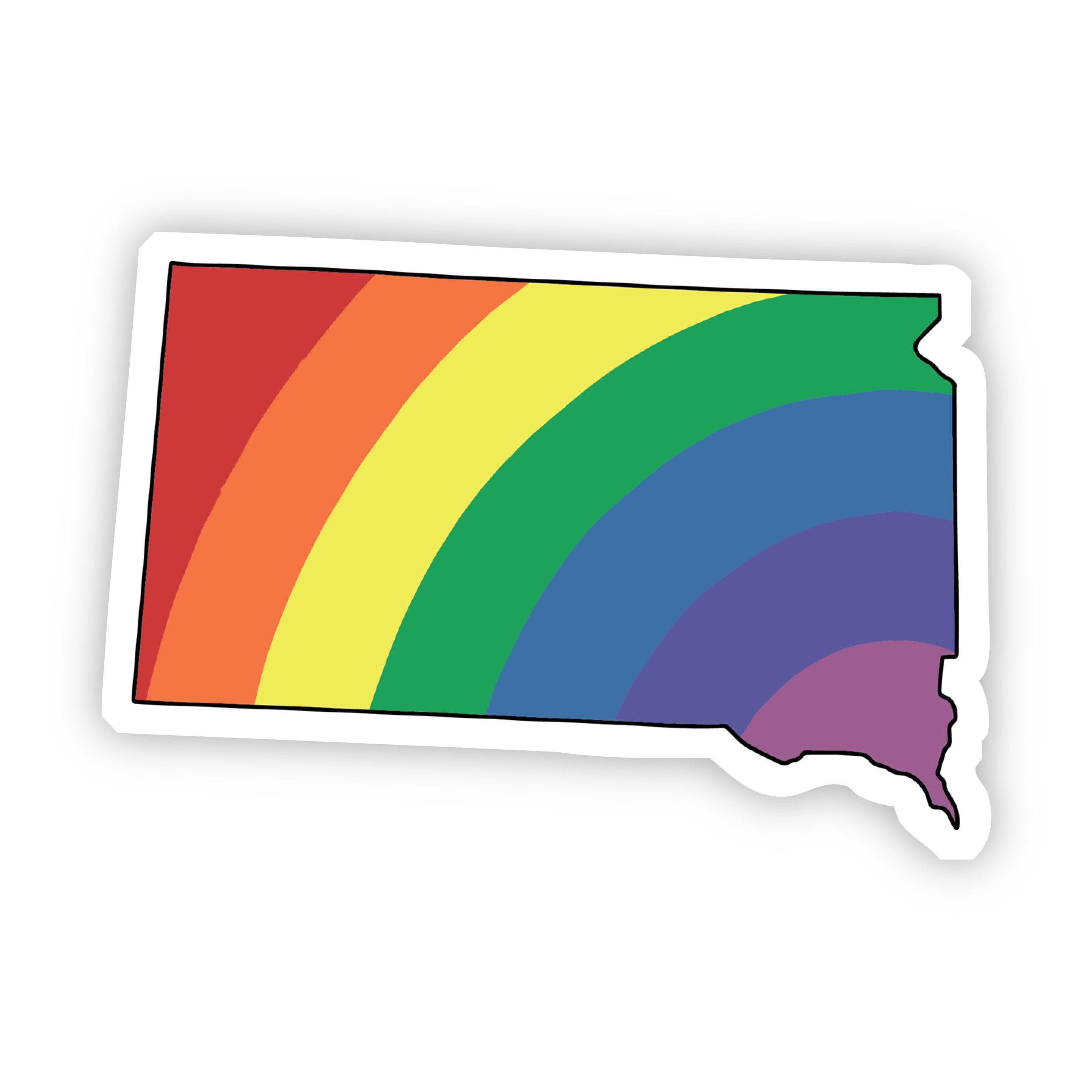  South Dakota Rainbow Sticker、mySite、elrpsem3k