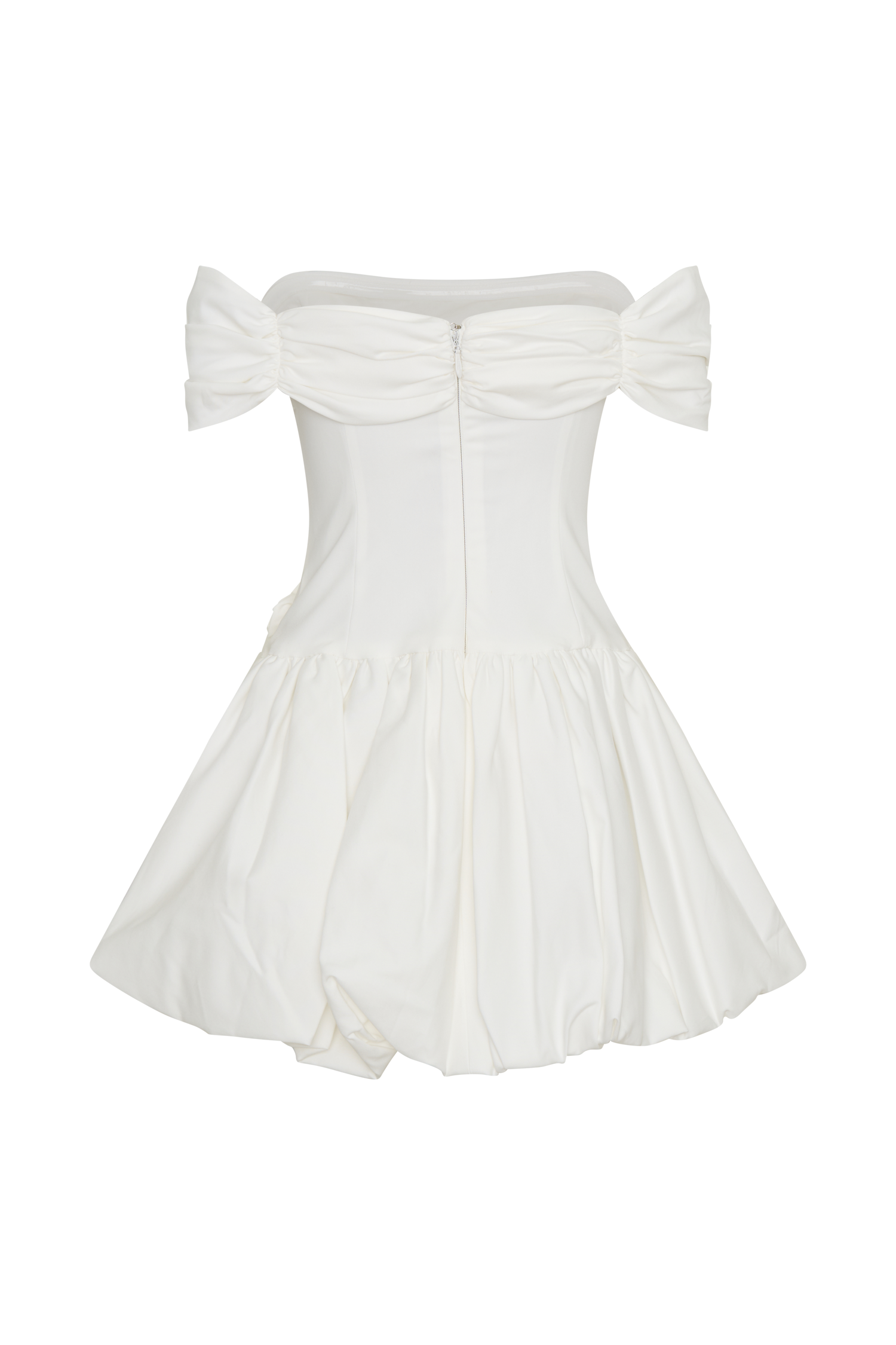 Giovanna Off Shoulder Mini Dress - White、mySite、solidvoid