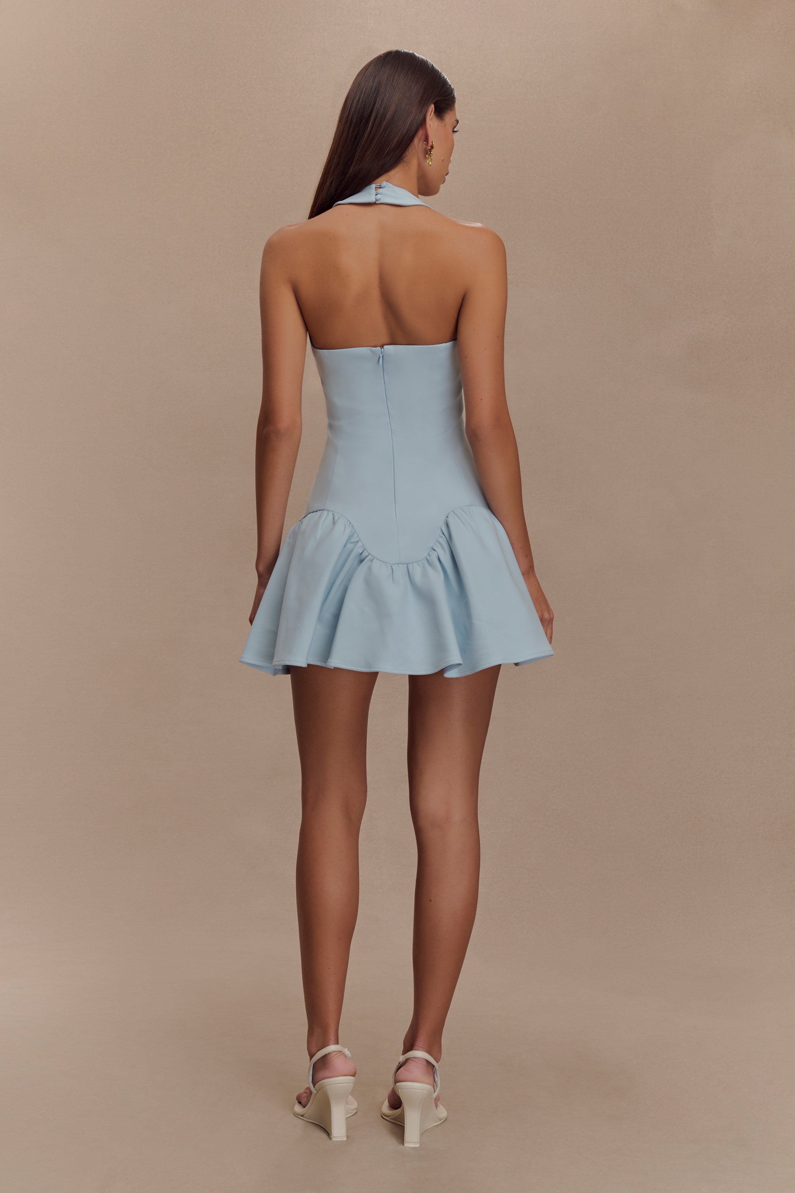 Calipso Halter Mini Dress - Cornflower Blue、mySite、solidvoid