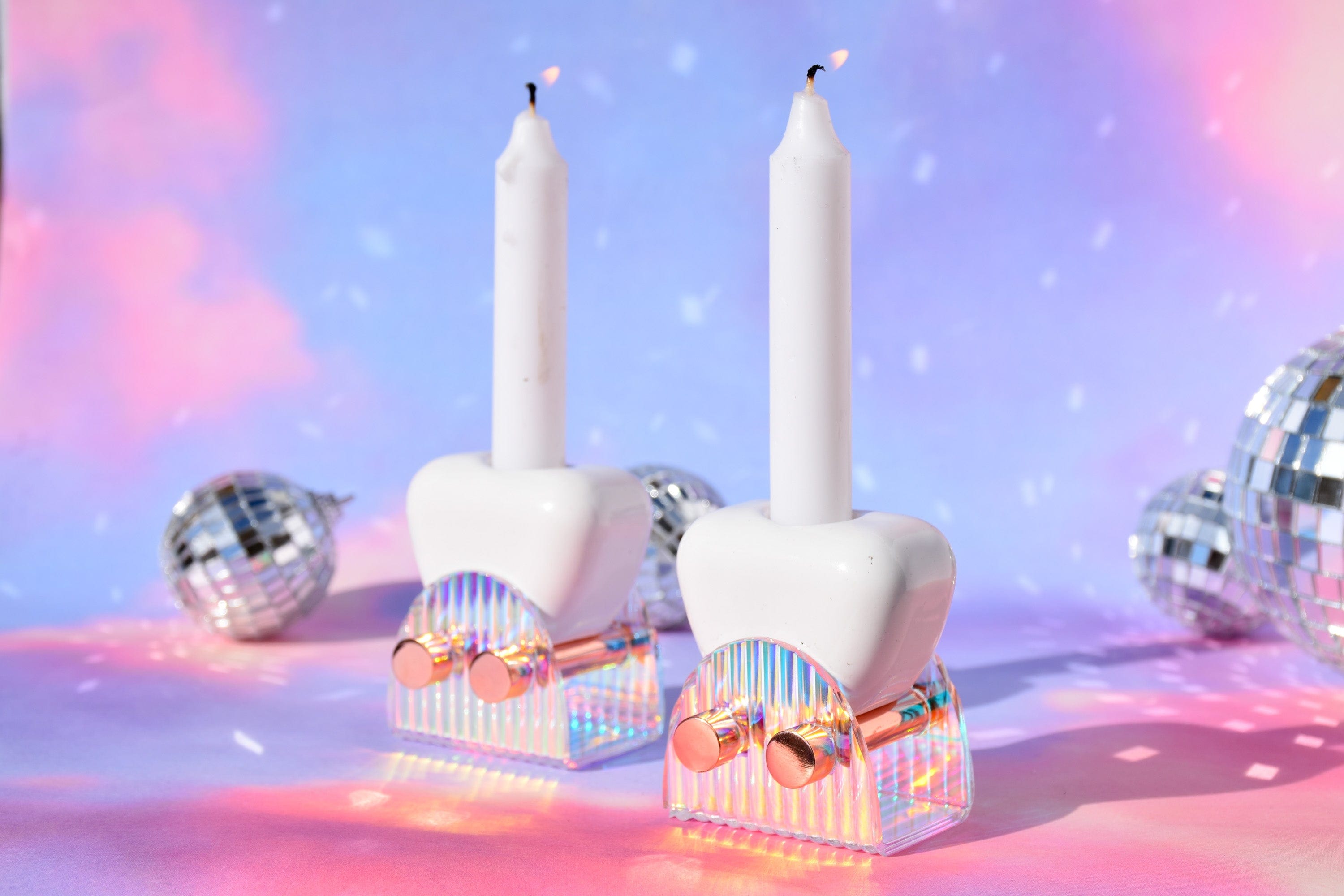 Iridescent Shabbat Candlesticks、mySite、topwebapps