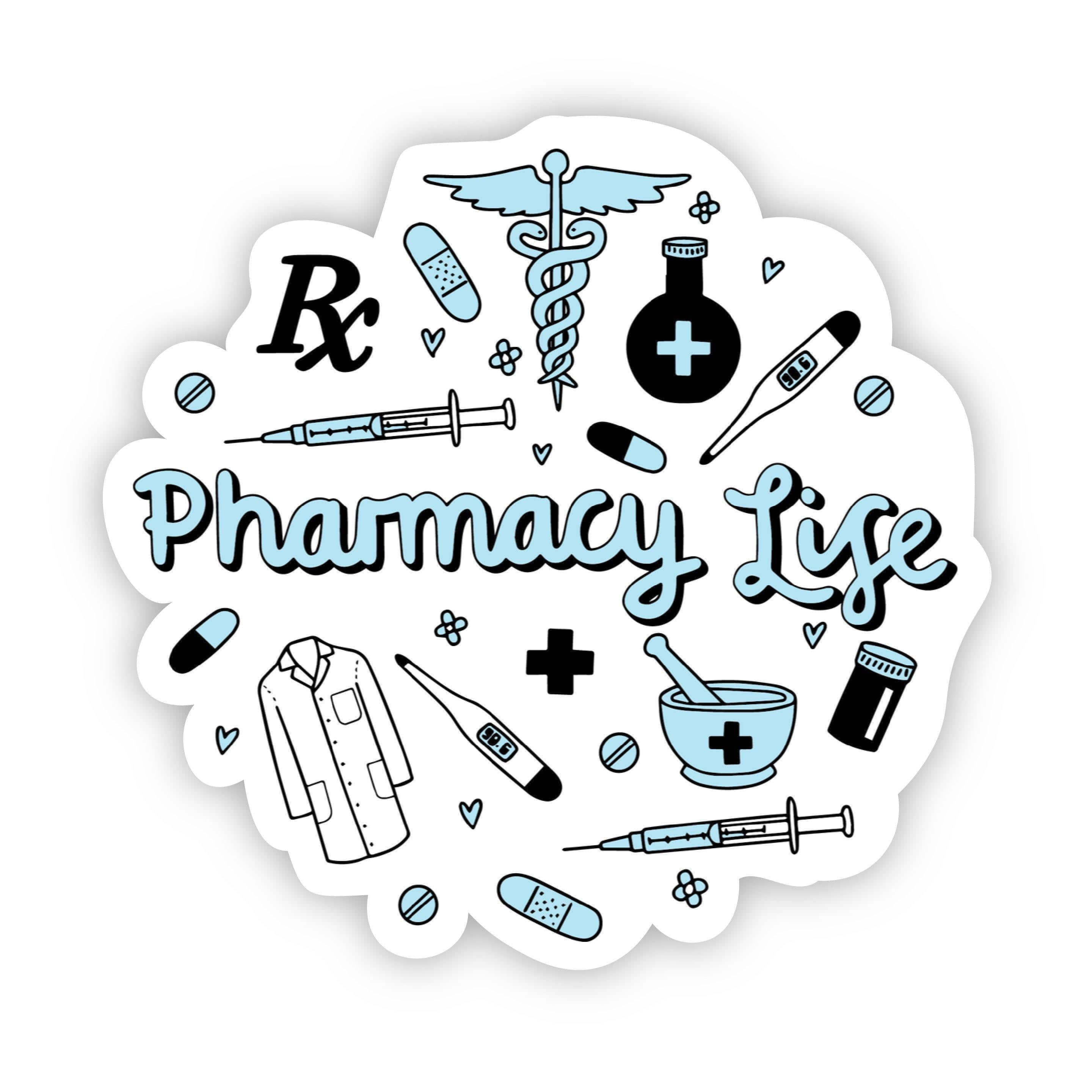  Pharmacy Life Blue Sticker、mySite、elrpsem3k