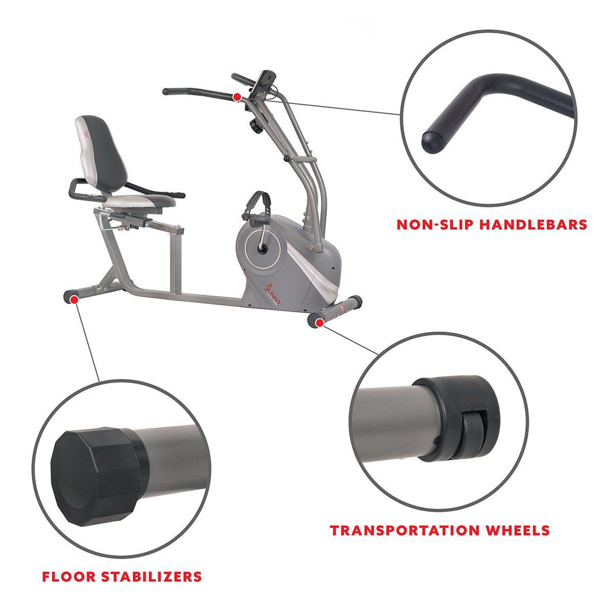  Stationary Cross Trainer Recumbent Bike with Arms Exerciser、mySite、ghnorth