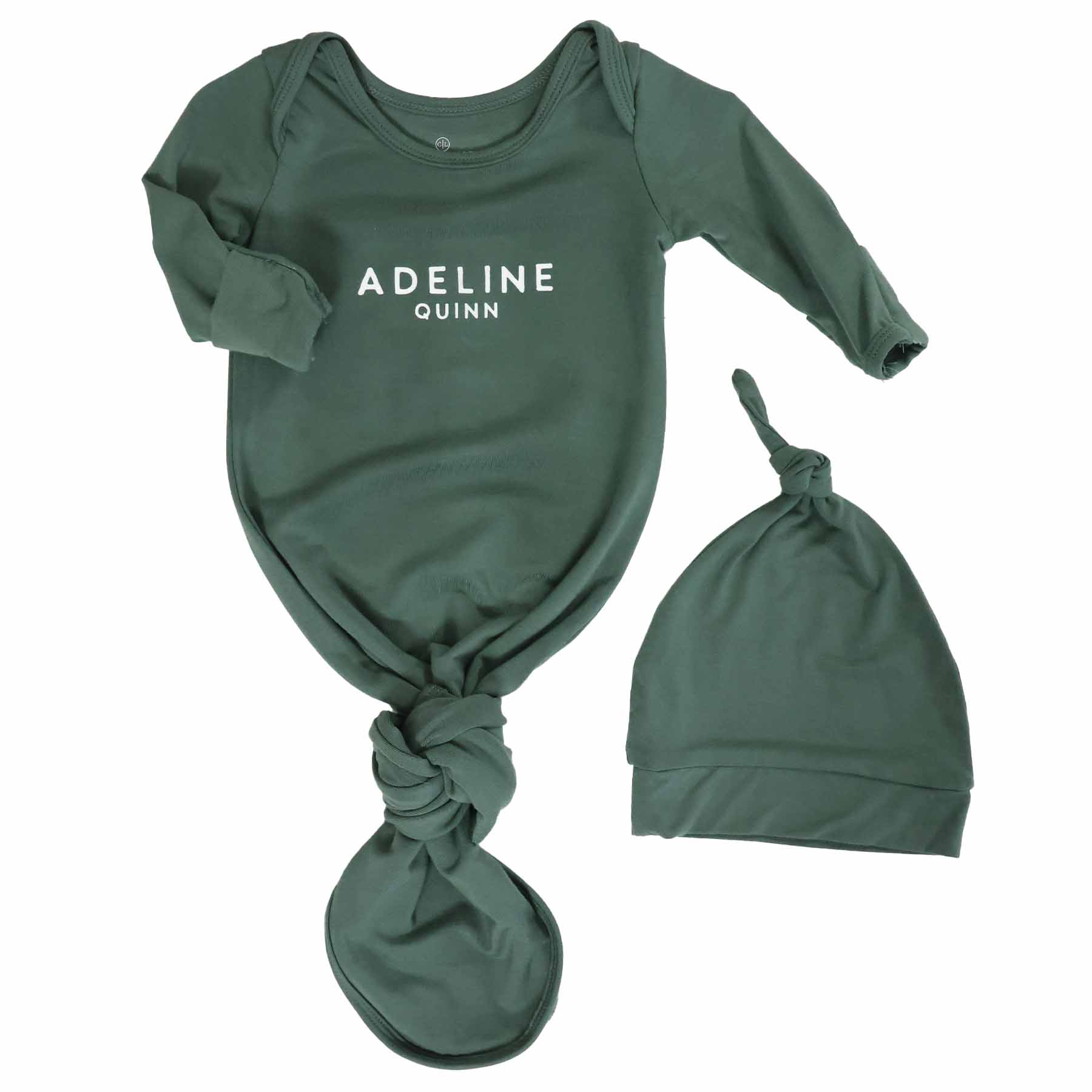  Girl Personalized Bamboo Newborn Baby Knot Gown & Hat、mySite、layawaytickets