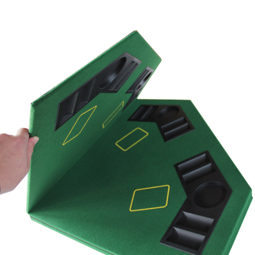 INO Design 48" Folding Poker Tabletop for 8-Player Texas Holdem Octagon Casino Game Portable Layout Mat Green、、casual