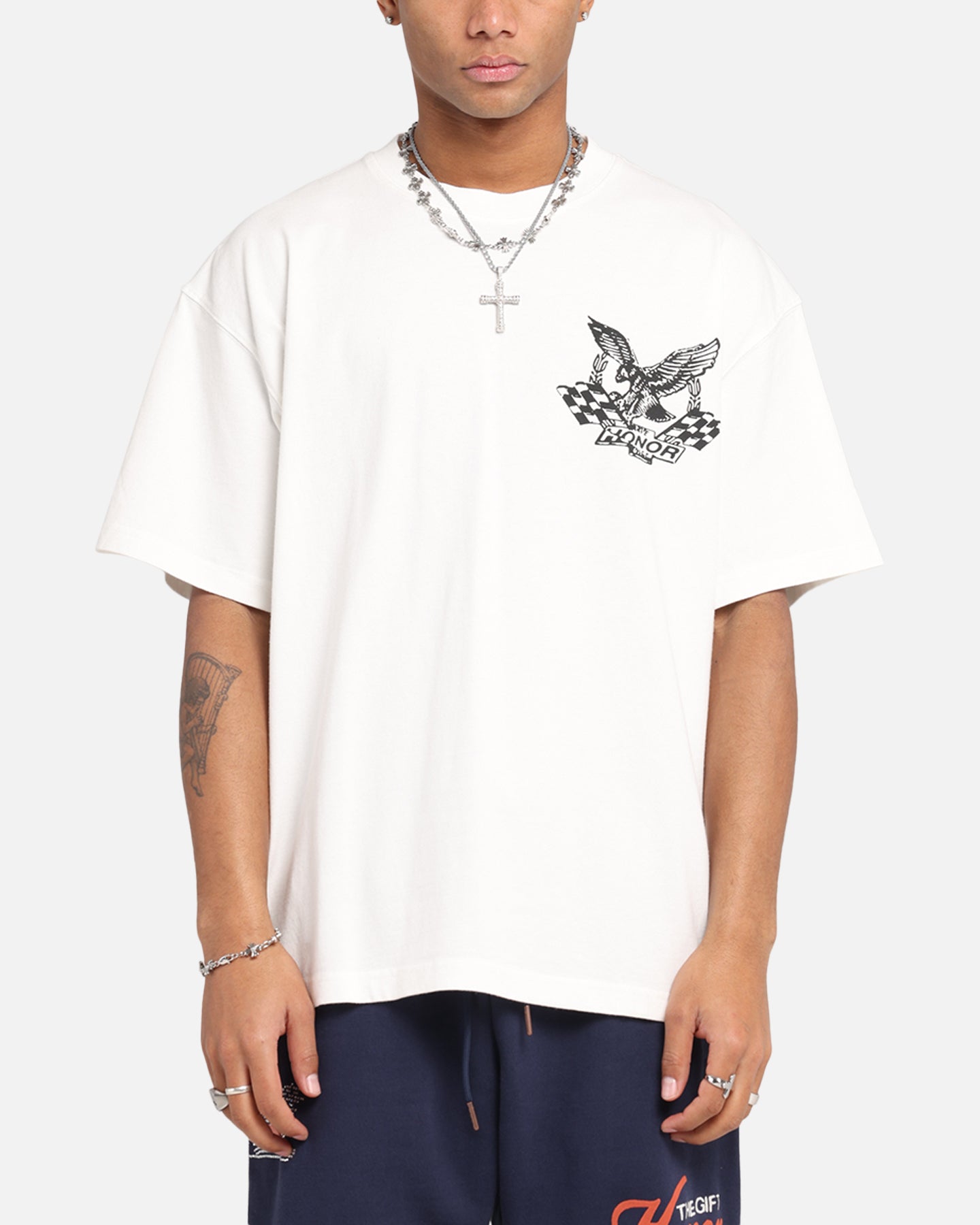 Honor The Gift Vintage Oil T-Shirt White、mySite、zt4zffjzw