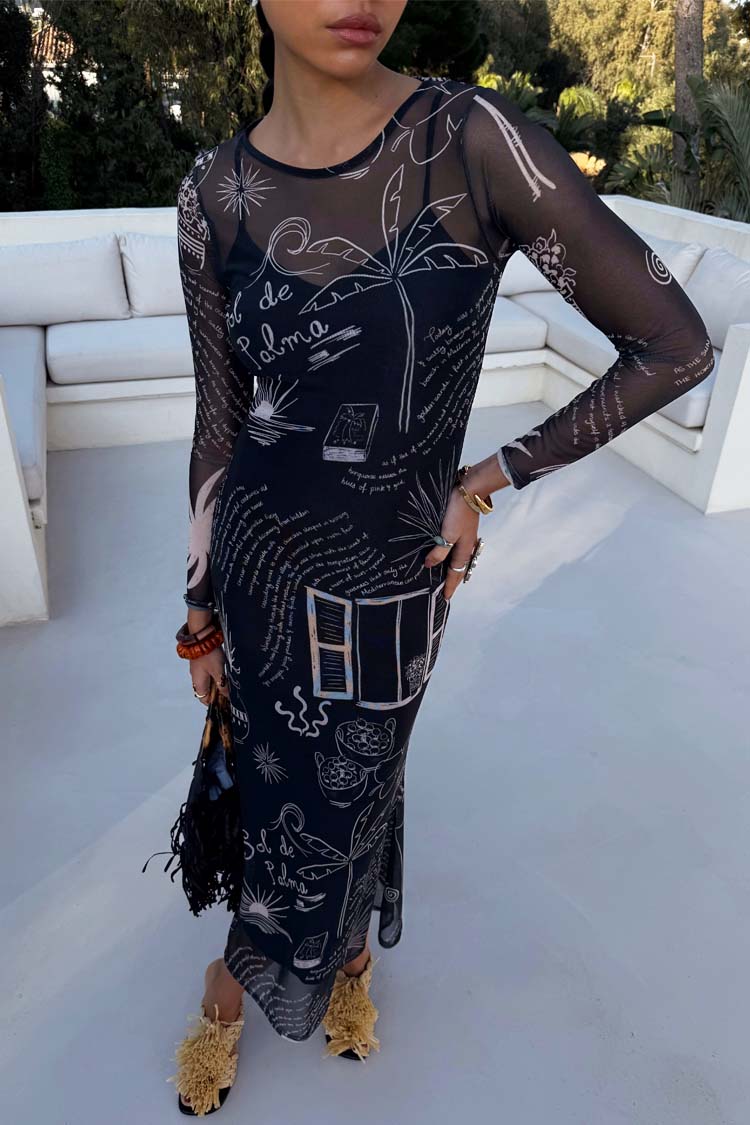 Mono Palma Mesh Dress、mySite、solidvoid